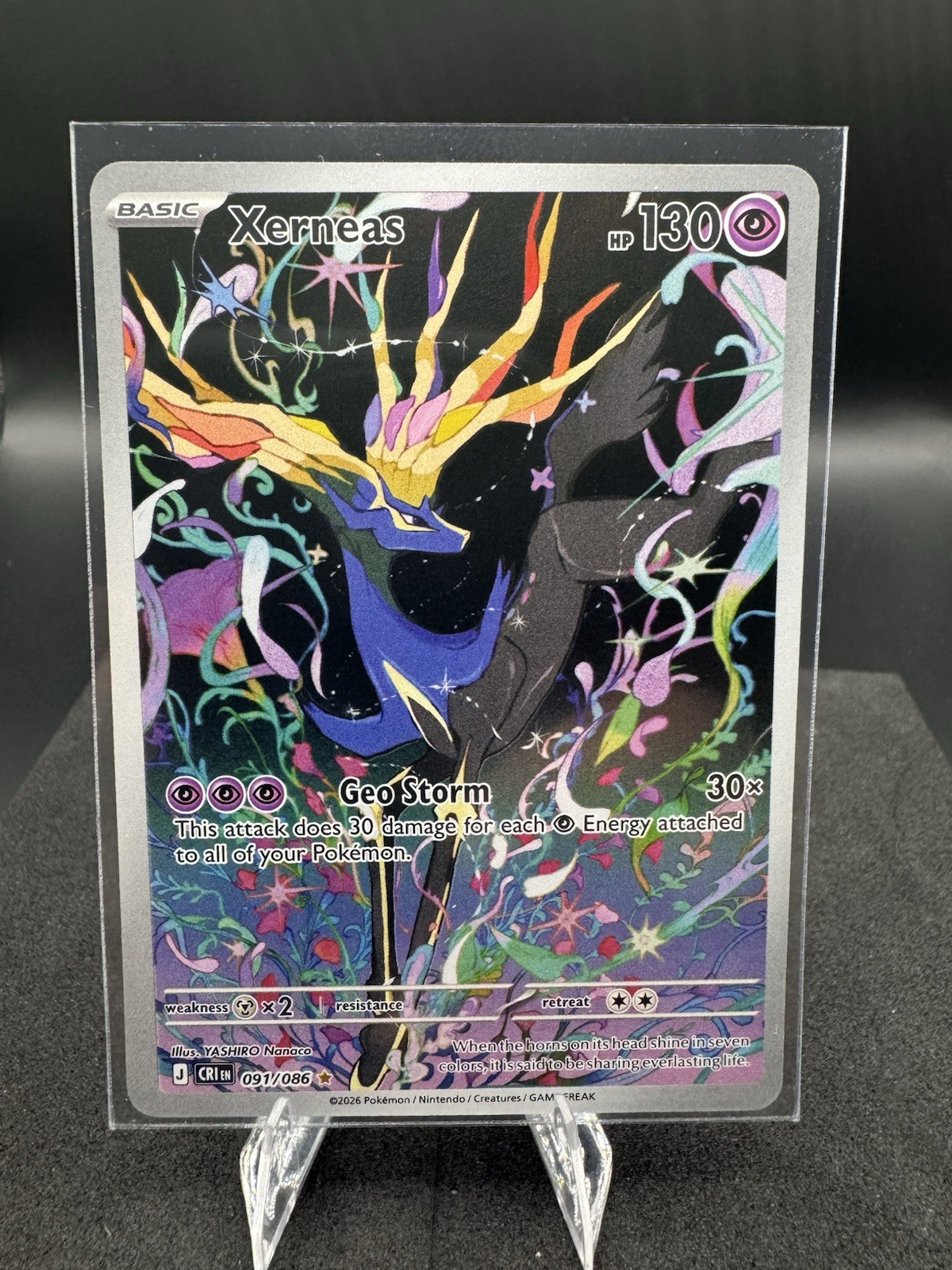 Pokémon TCG Xerneas Chaos Rising Holo Rare 091/086 Near Mint