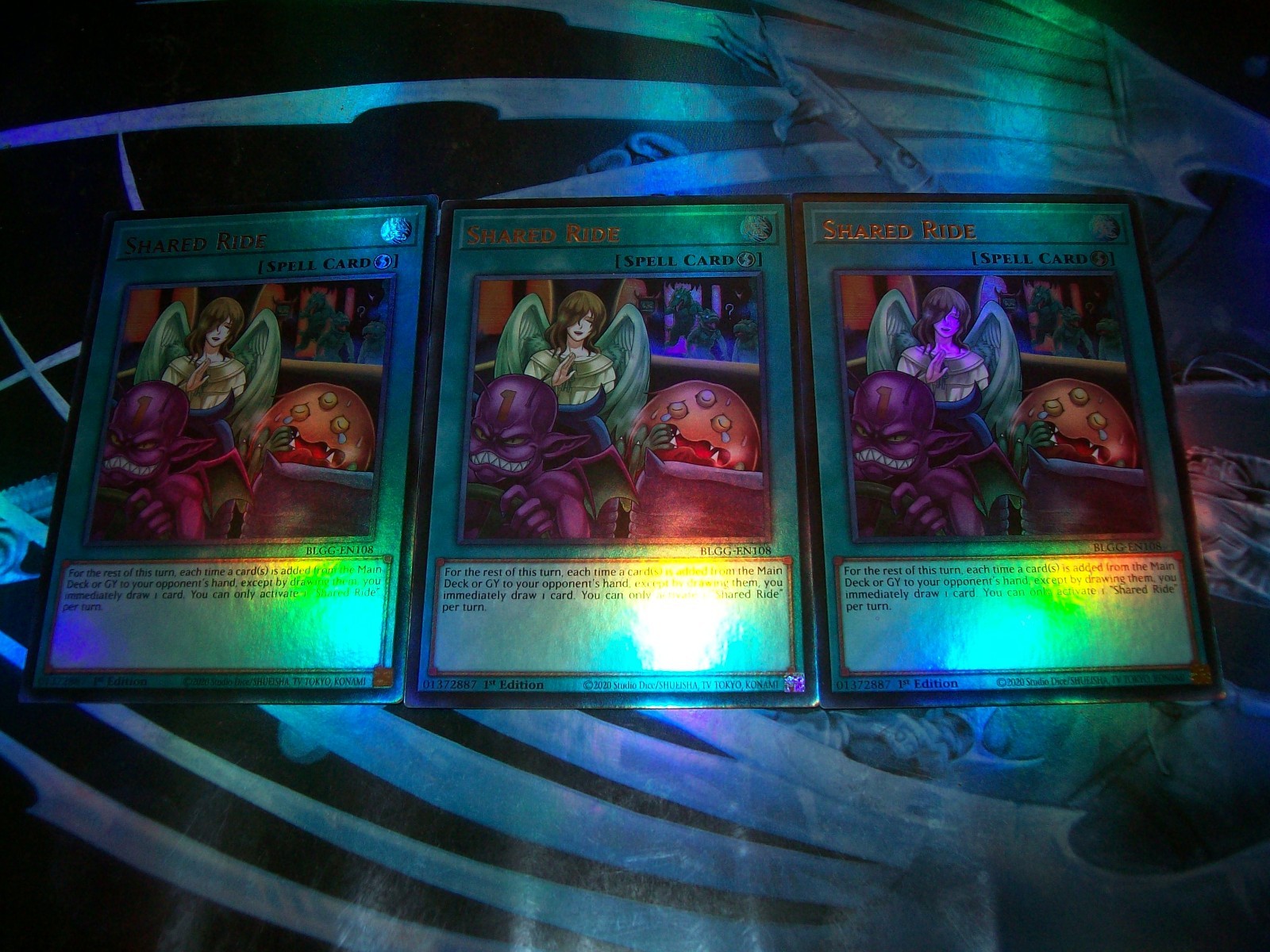 3x Shared Ride 1st Edition Ultra Rare BLGG-EN108 Yu-Gi-Oh!