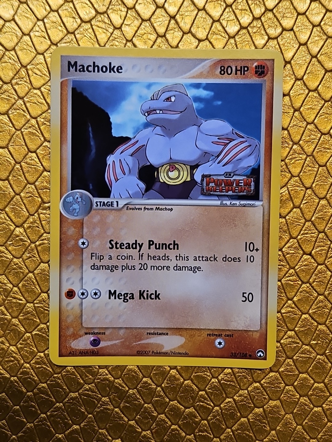 Machoke 33/108 Power Keepers Reverse Holo