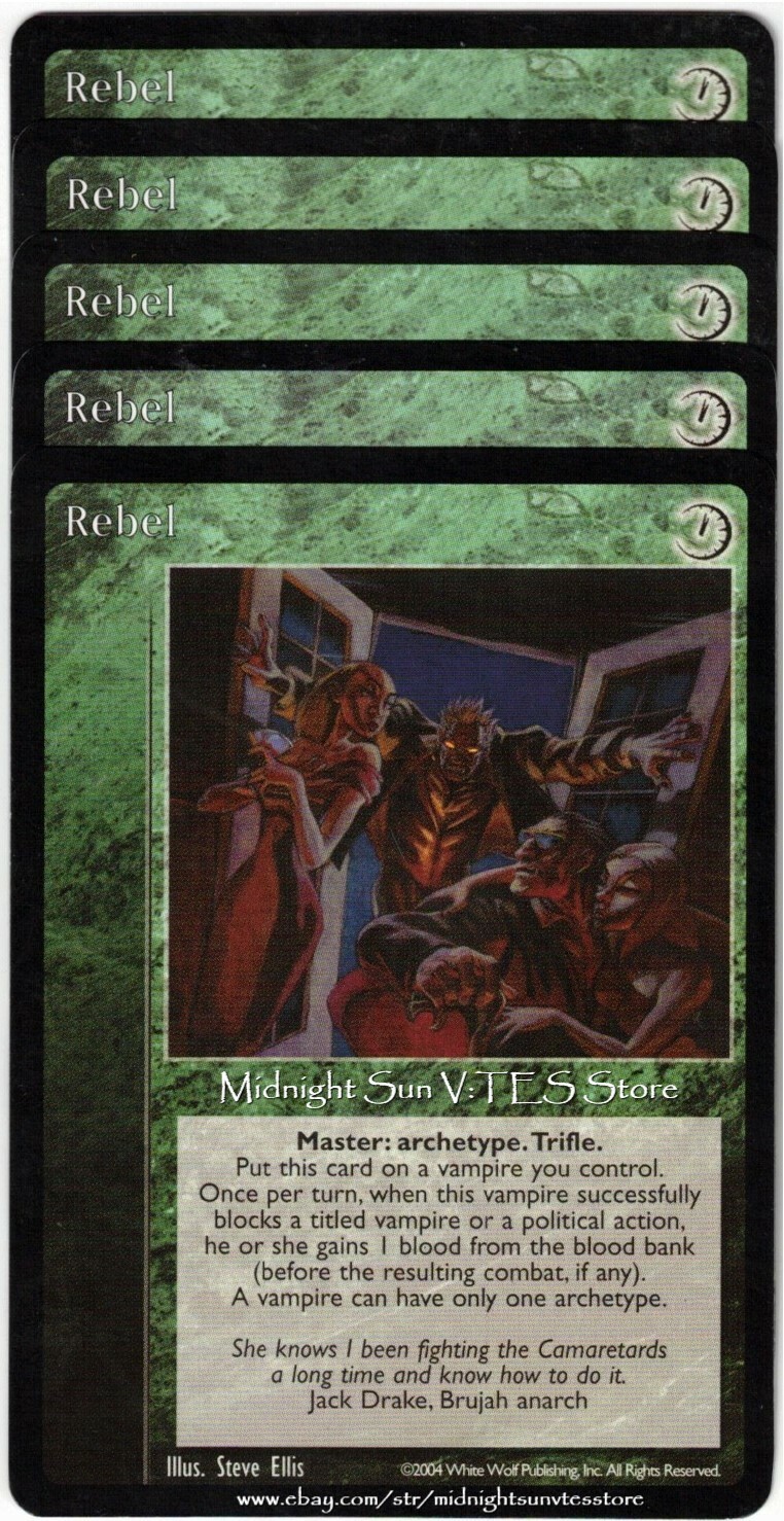 Rebel x5 Gehenna V:TES VTES Vampire CCG