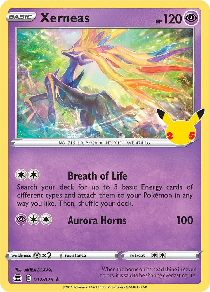 Xerneas Holo Holo Rare Celebrations 012/025 NM