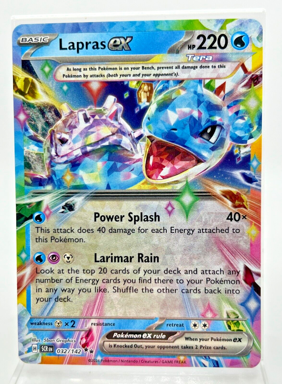 Lapras EX 032/142 Pokémon Card 2024 Stellar Crown