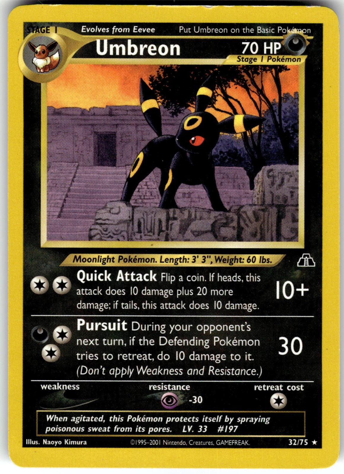 Umbreon (32) Unlimited Neo Discovery 32/75 2001