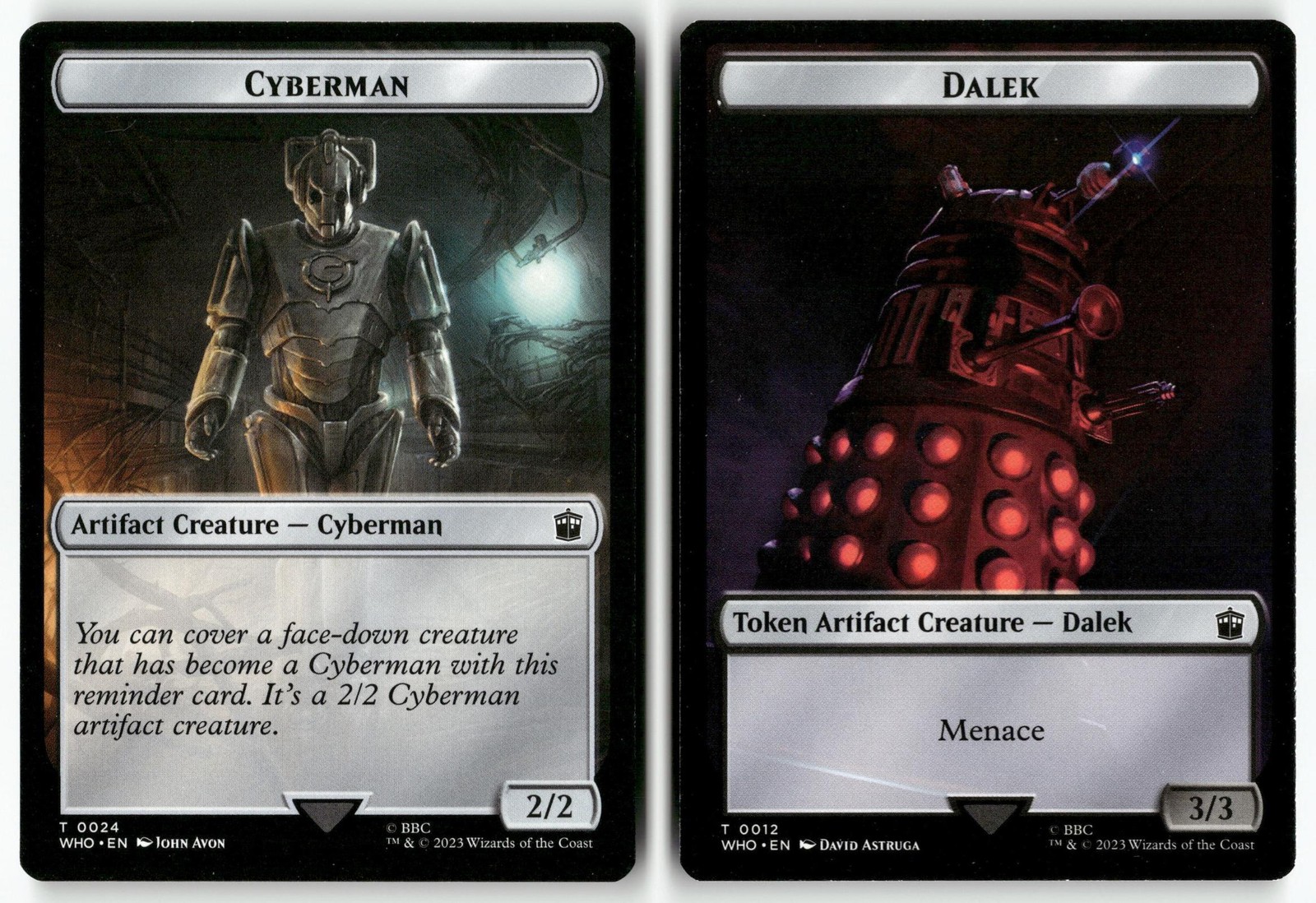 Dalek // Cyberman Double-Sided Token 12 // 24 Universes Beyond: Doctor Who LP