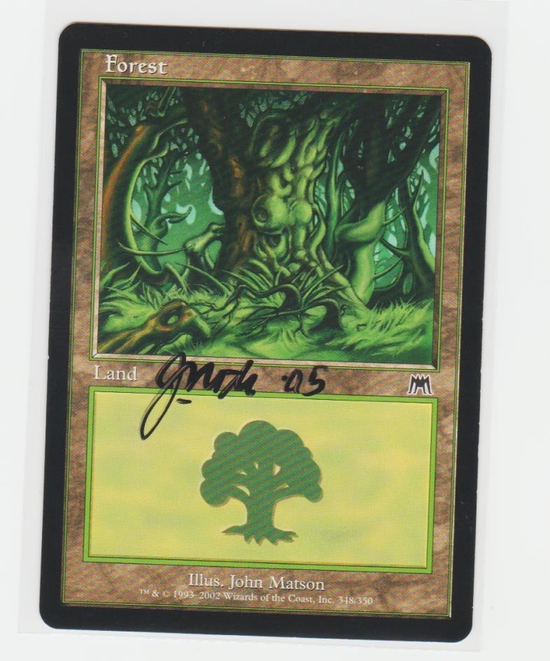 Magic the Gathering ~ Forest 348 ~ LP ~ Onslaught ~ Signed by Artist #2