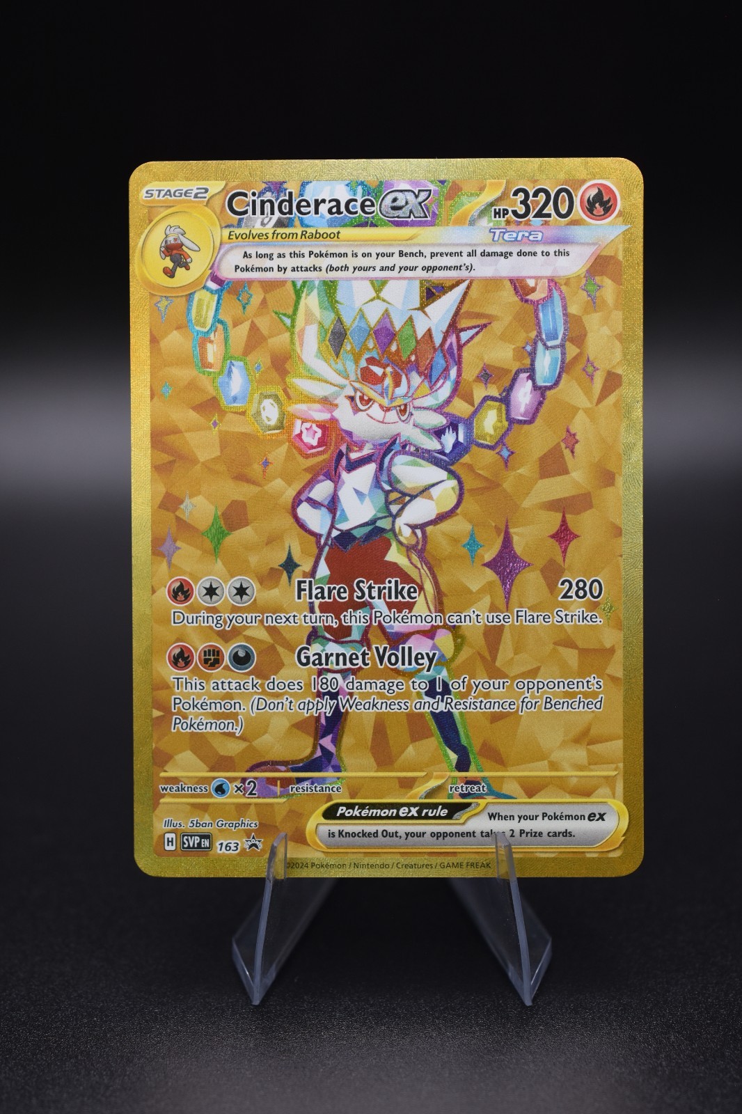 Pokemon TCG Cinderace ex 163 Sv: Scarlet & Violet Promo Cards Holo NM