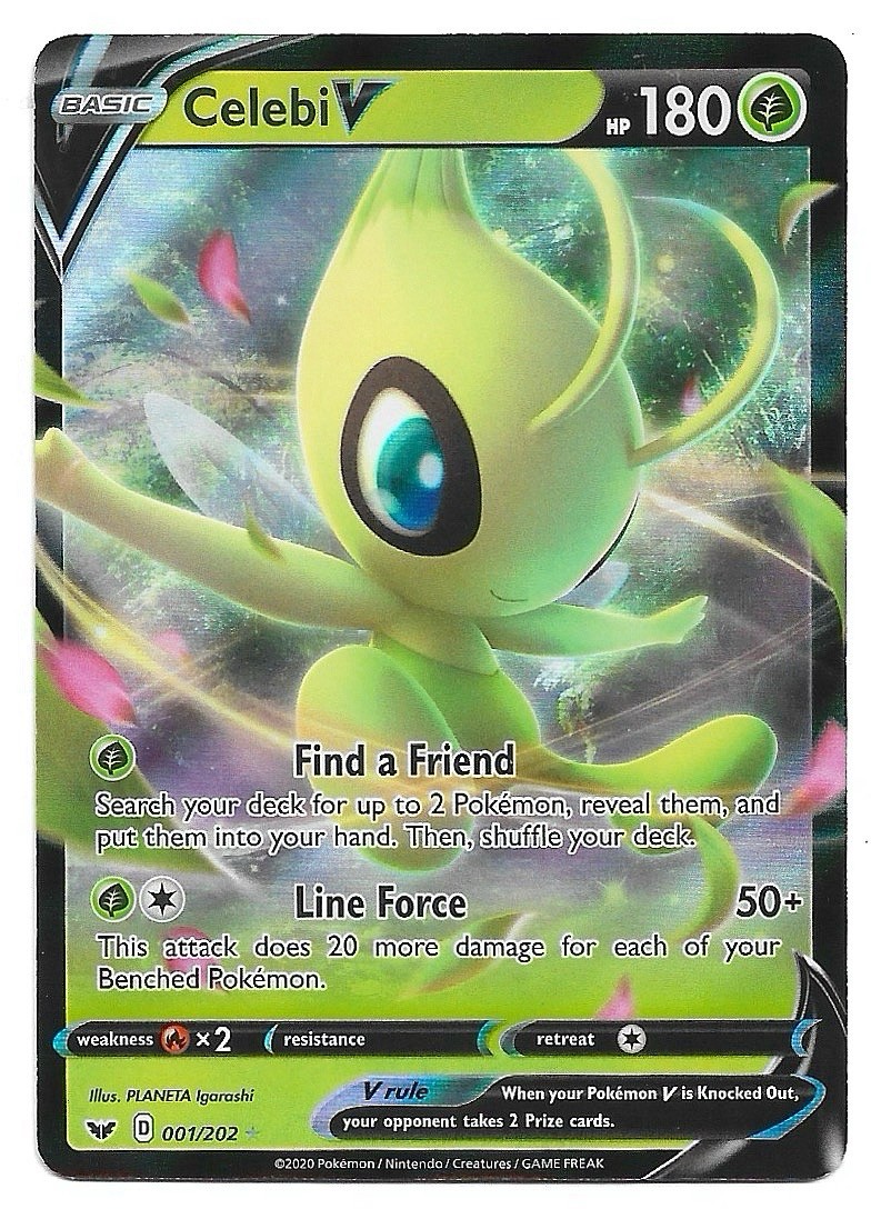 2020 POKEMON SWORD & SHIELD 001 CELEBI V