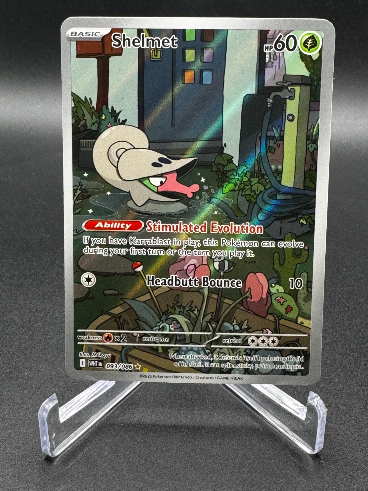 Shelmet Illustrator Art 93/086 M PF Pokémon White Flare NM