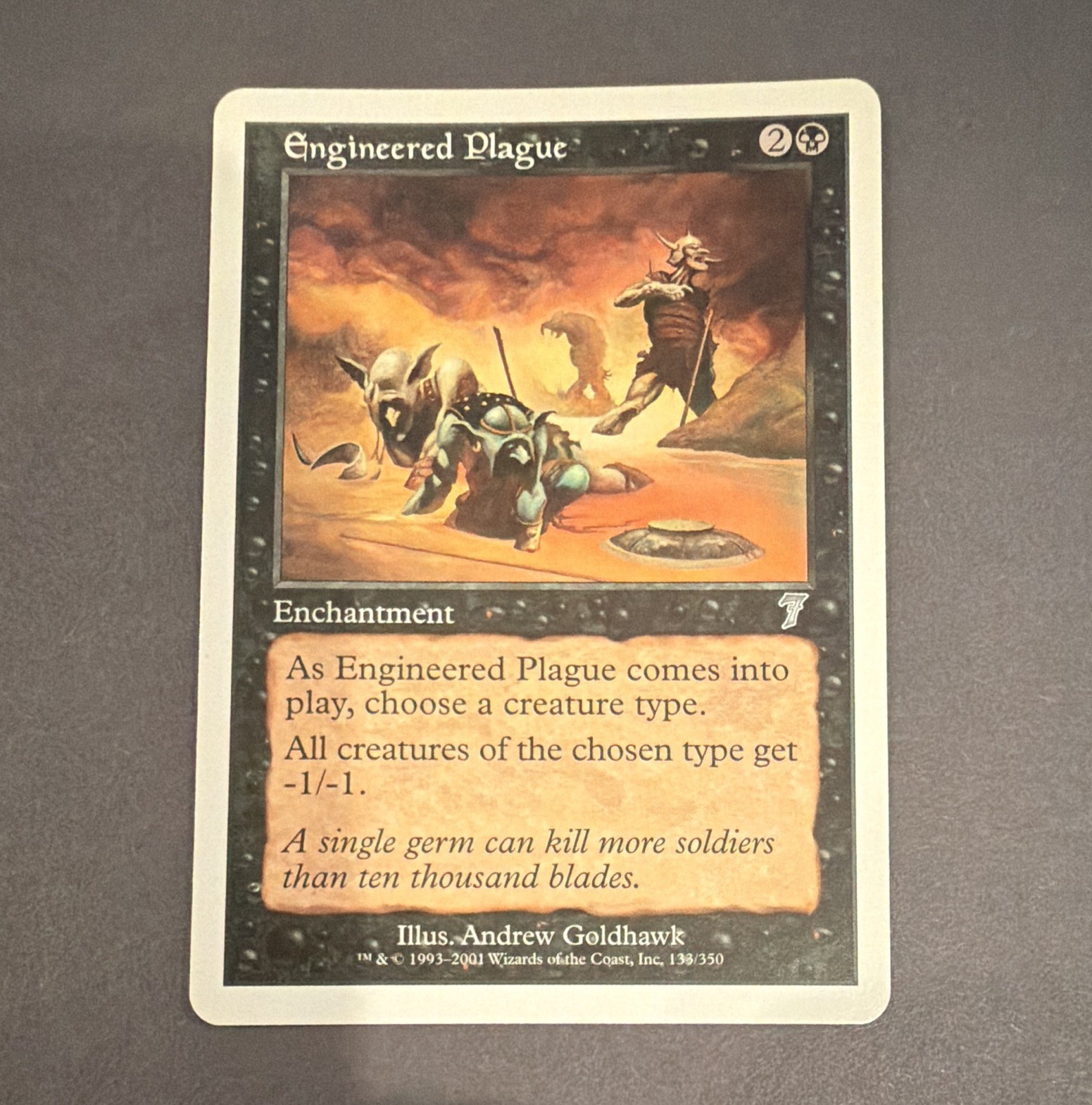 Wizards of the Coast MTG 7th Edition Engineered Plague #133 Uncommon Black ENG