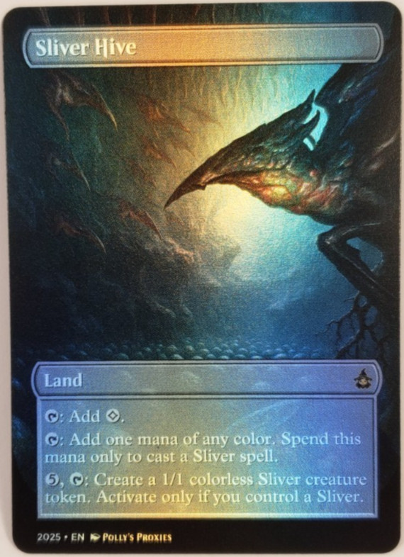 Sliver Hive FOIL Proxy Card with Custom Fantasy Art Design
