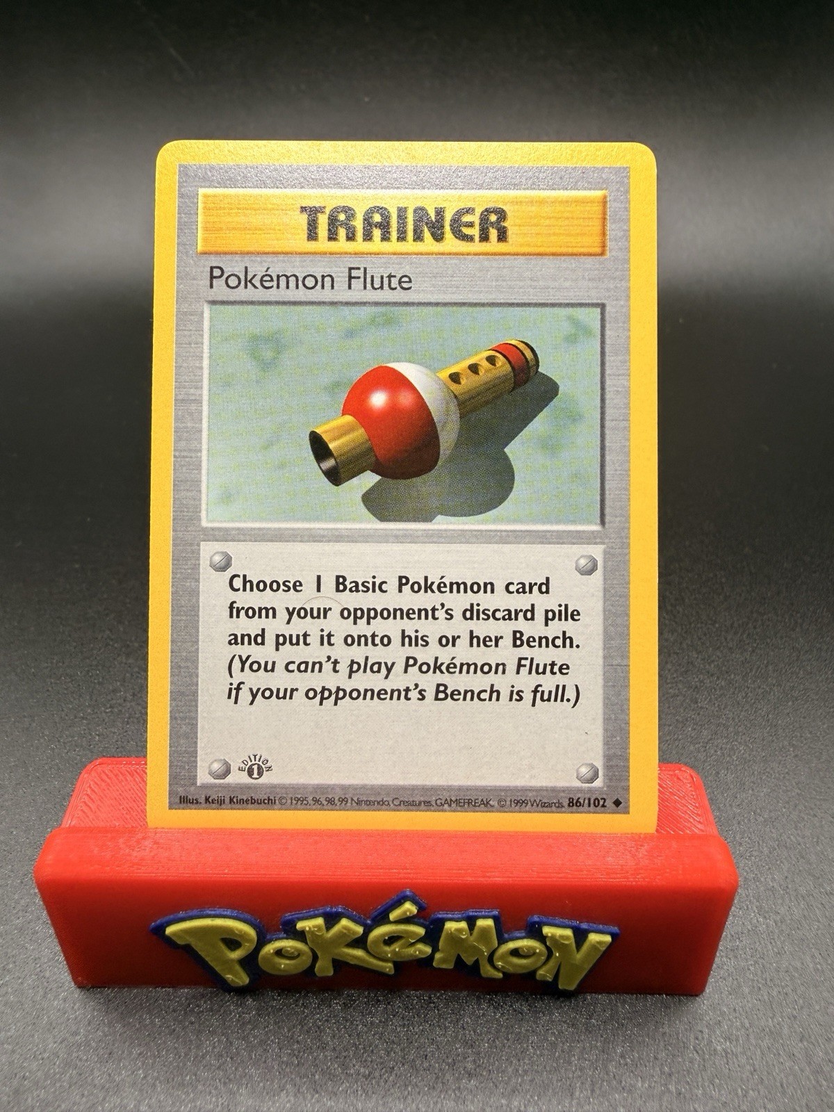 Pokemon Flute 1st Edition Base Set Shadowless 86/102 Pokemon 1999 NM