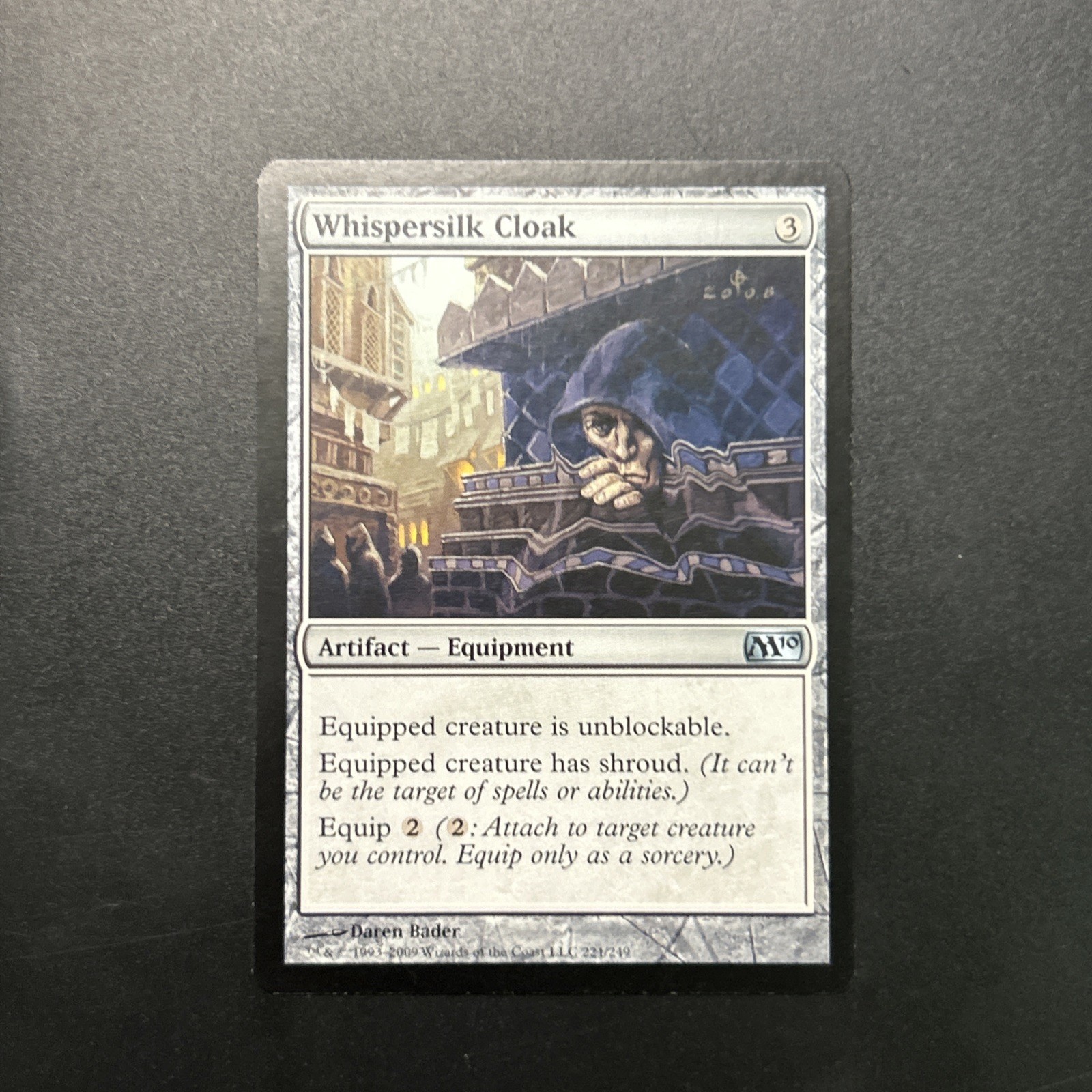 Magic: The Gathering Whispersilk Artifact Equipment Cloak Magic 2010 (M10)