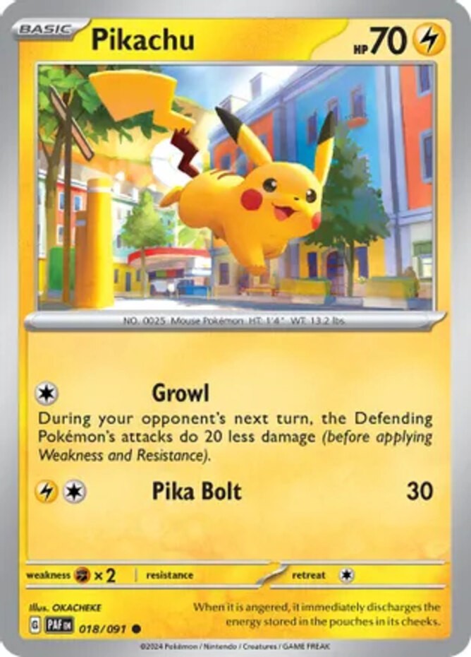Pikachu – 018/091 – Common – Near Mint