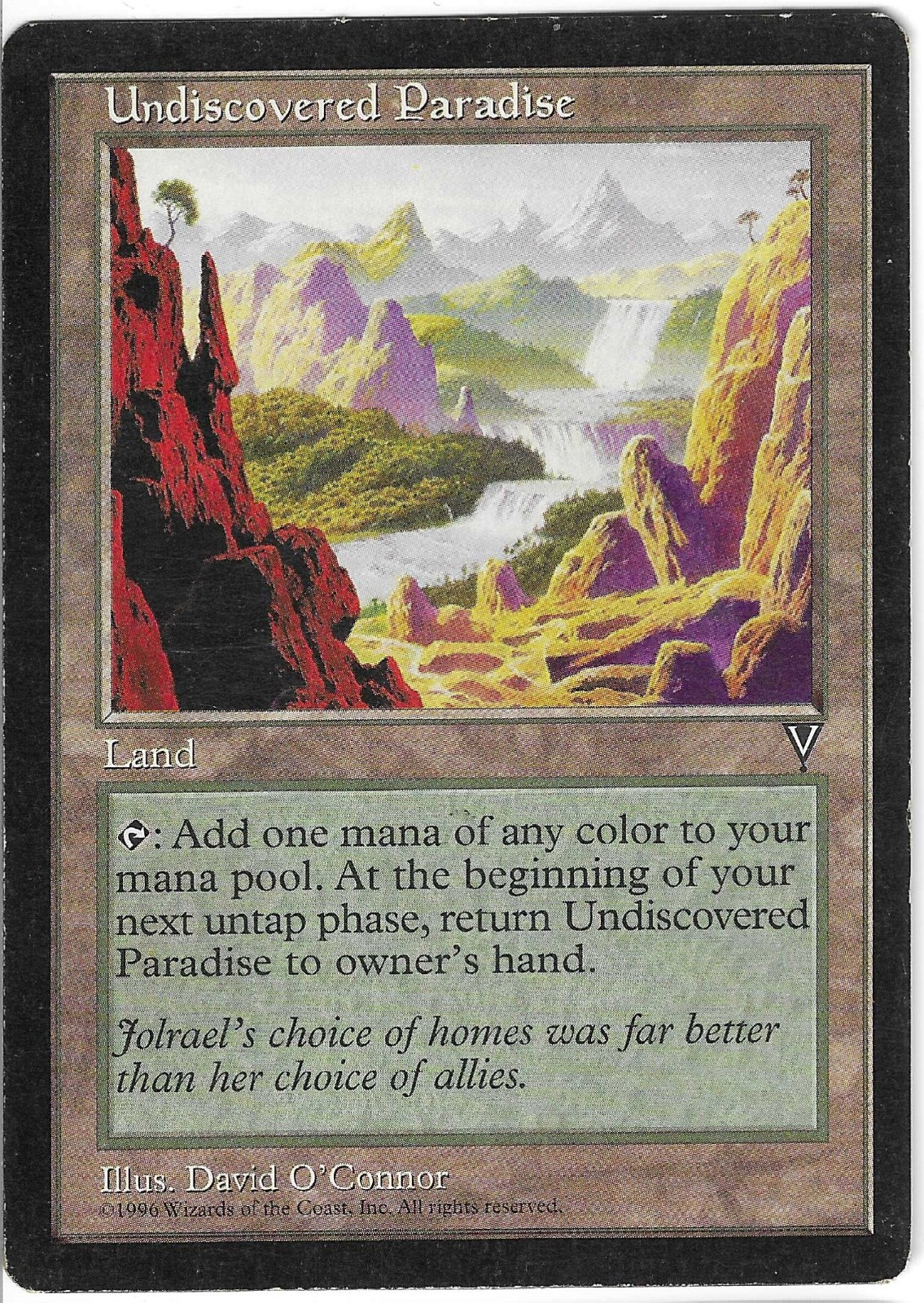 MTG – MP – Undiscovered Paradise – Land – Rare – Visions