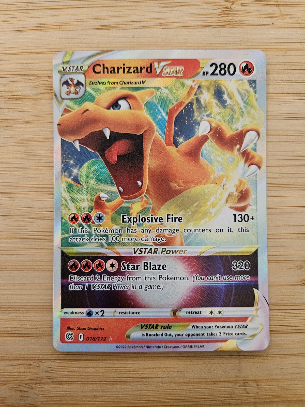 Charizard Vstar 018/172 Brilliant Stars NM Ultra Rare Pokemon Card