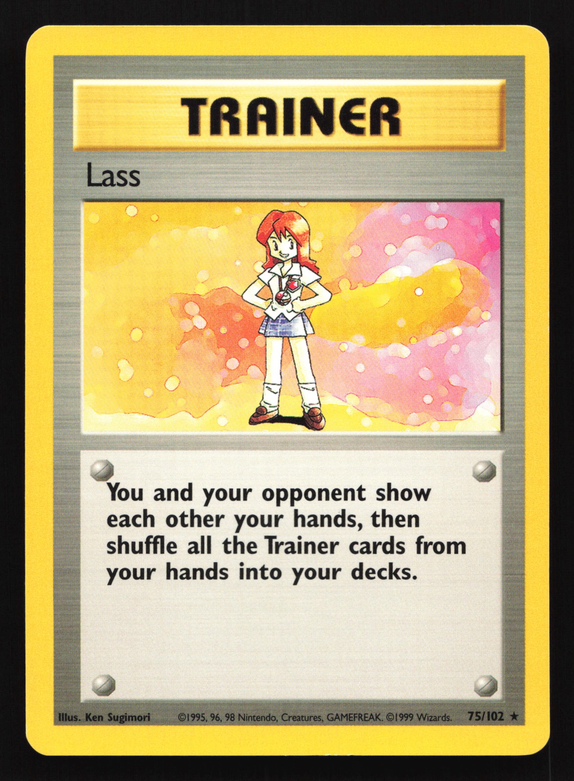 Lass 75/102 Base Set Rare Pokemon Card