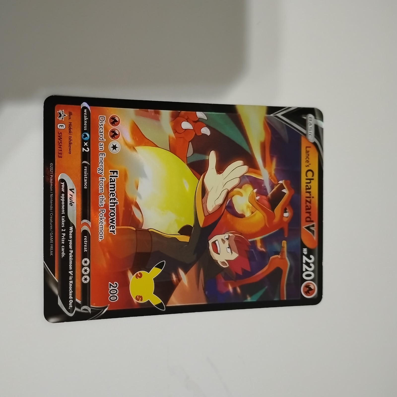 Pokemon Lance’s Charizard V Full Art Promo Holo SWSH133 Celebrations Card🇺🇸