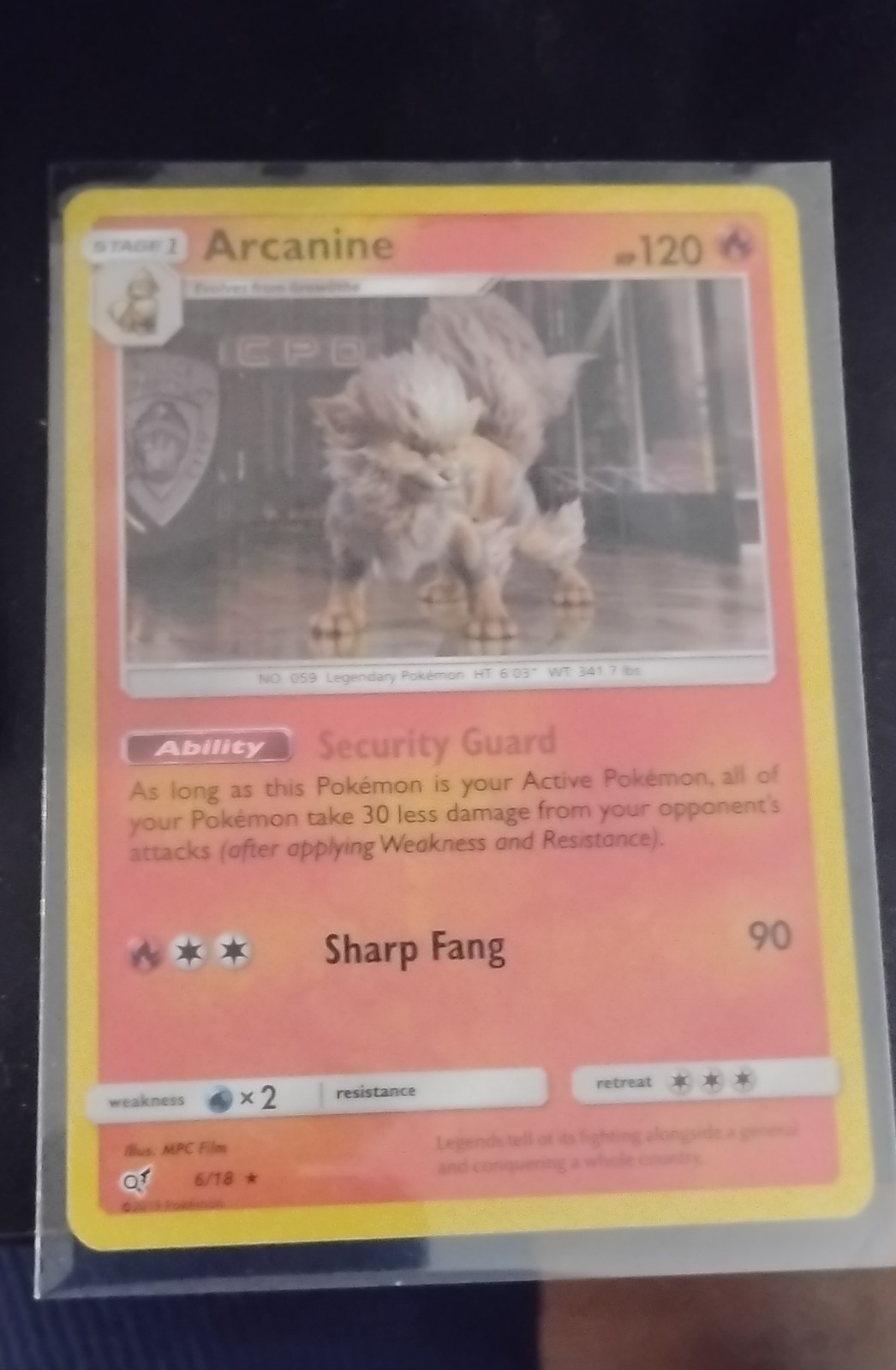 Arcanine 6/18 Detective Pikachu Holo