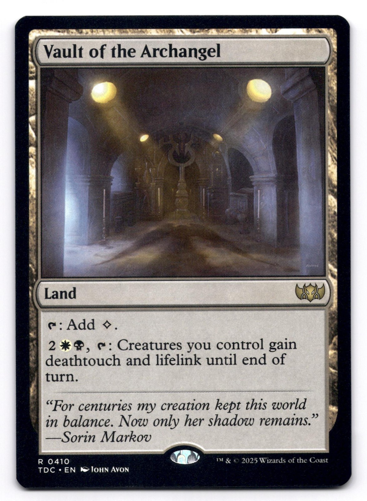 Vault of the Archangel NM Commander: Tarkir: Dragonstorm 410 MTG Rare