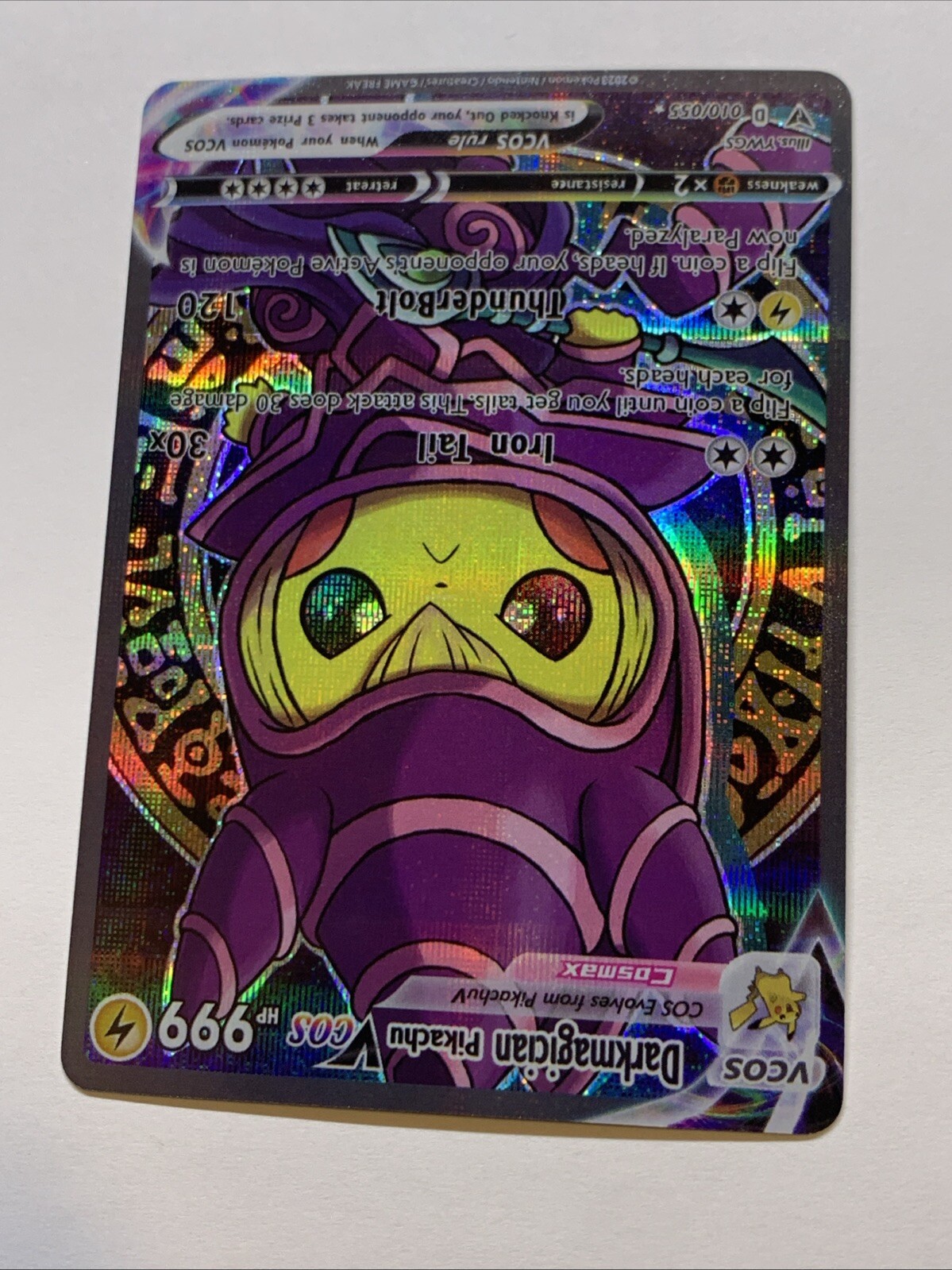 Pikachu Cosplay Dark Magician Yugioh DMG Pokémon Custom ACG Card Holo Foil Anime