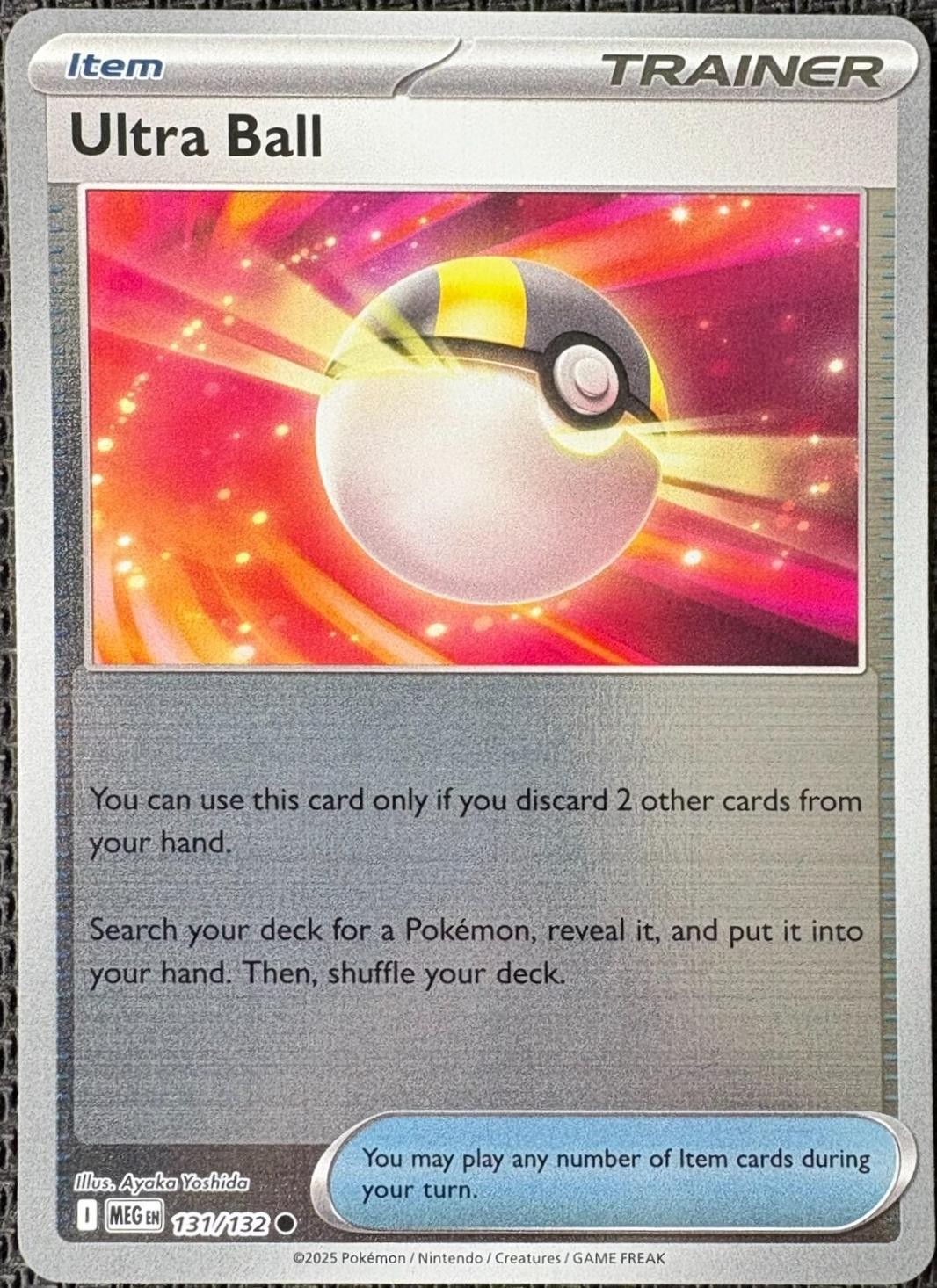 ULTRA BALL 131/132 MEGA EVOLUTIONS POKEMON (REVERSE HOLO, NM)