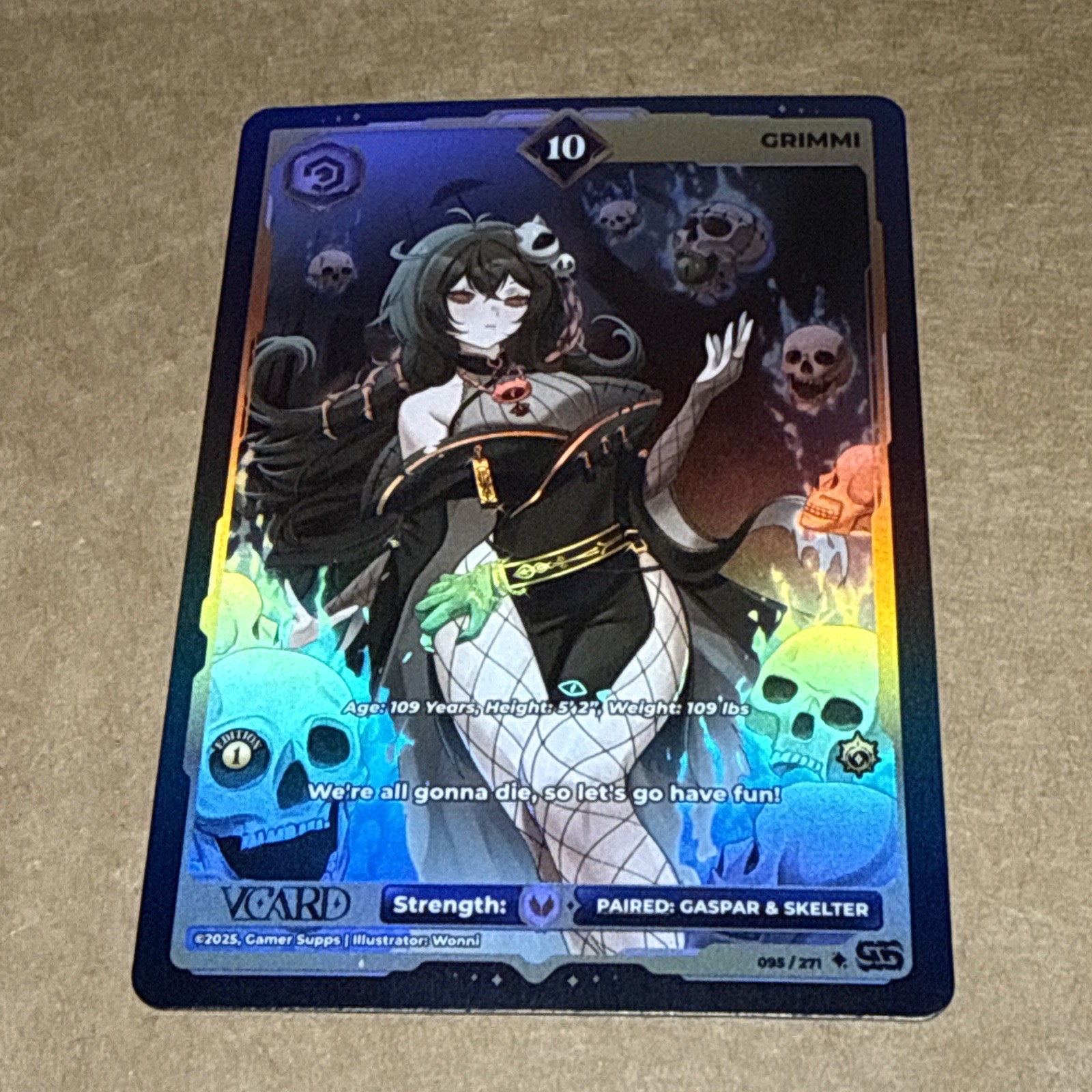 Gamersupps Vcard Divine Chaos Grimmi Holo 10 1st Edition