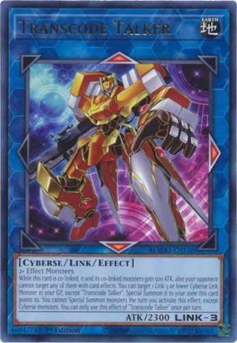 Yugioh! LP Transcode Talker – MAGO-EN136 – Rare – 1st Edition Lightly Played, En