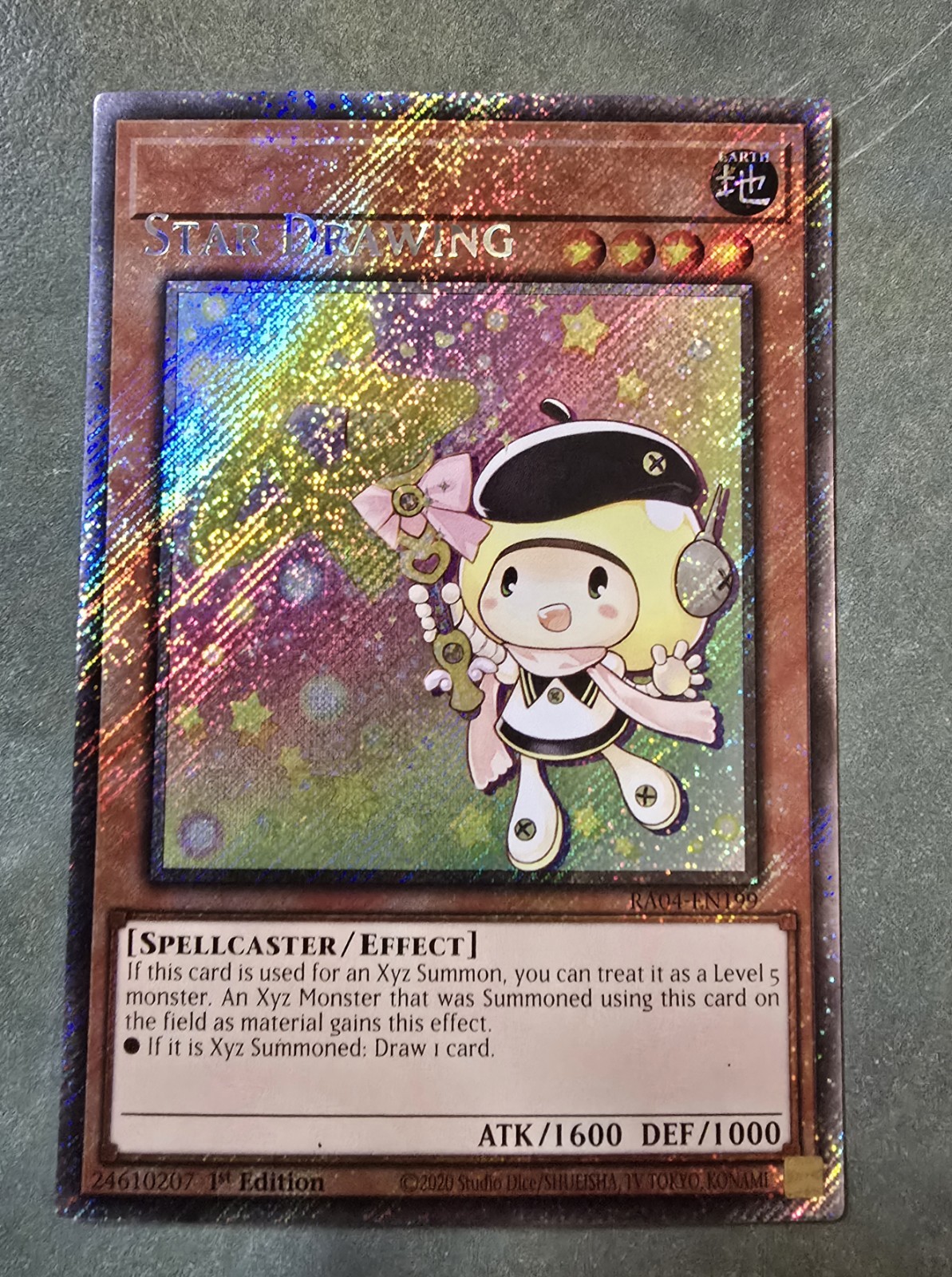 Star Drawing MISPRINT! (Platinum Secret Rare) RA04-EN199 1st Edition-NM 🔥