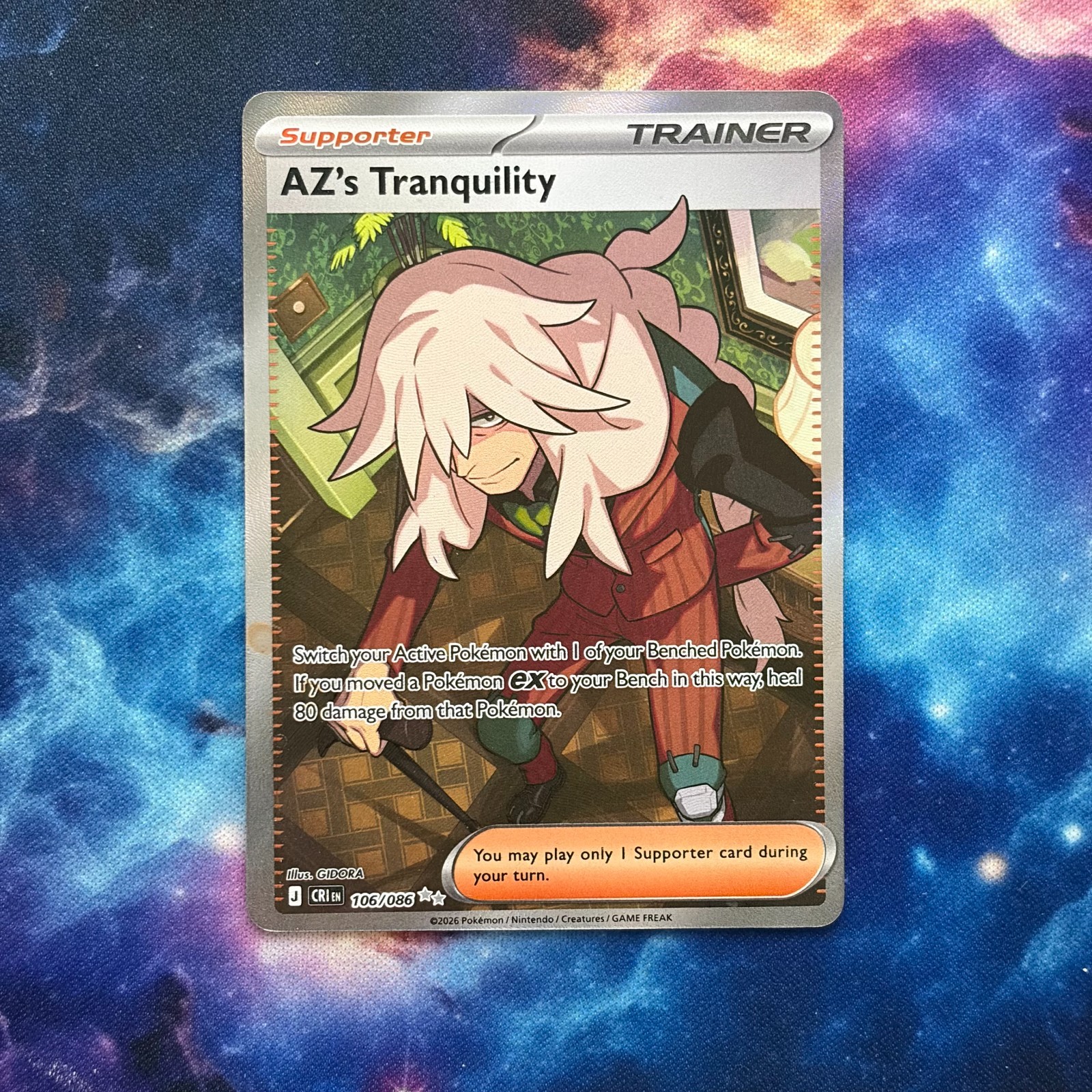 AZ’s Tranquility 106/086 Chaos Rising Full Art Ultra Rare Pokemon TCG NM