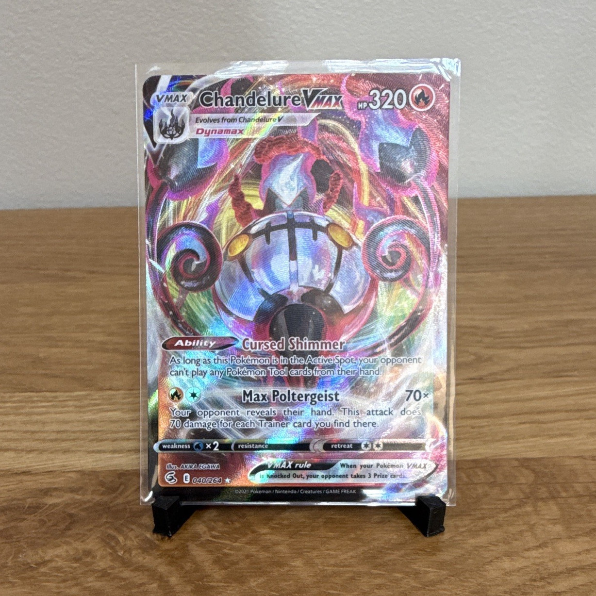The Pokemon Company Chandelure VMAX 040/264 Fusion Strike Ultra Rare Holo 320