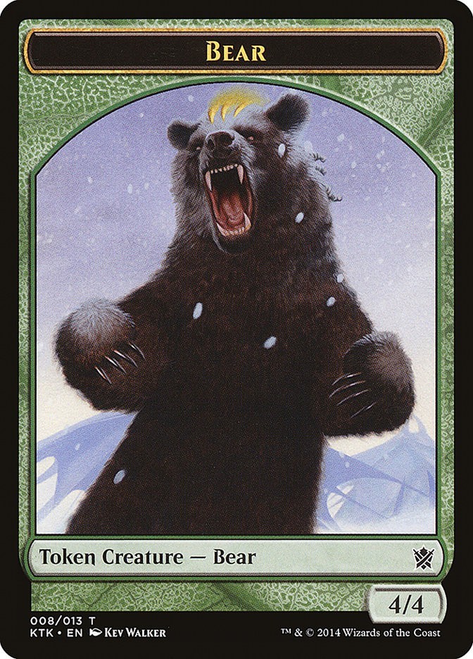 Bear Token – #8 (4/4) – Khans of Tarkir – NM MTG