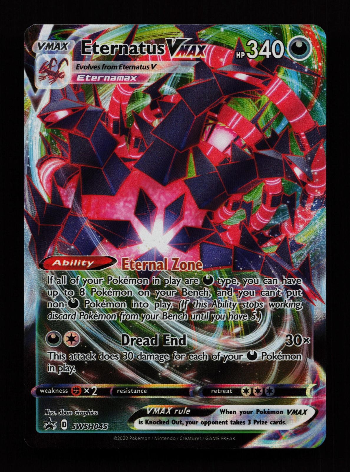 Eternatus VMAX SWSH045 Holo Promo Sword & Shield Promo Pokemon Cards