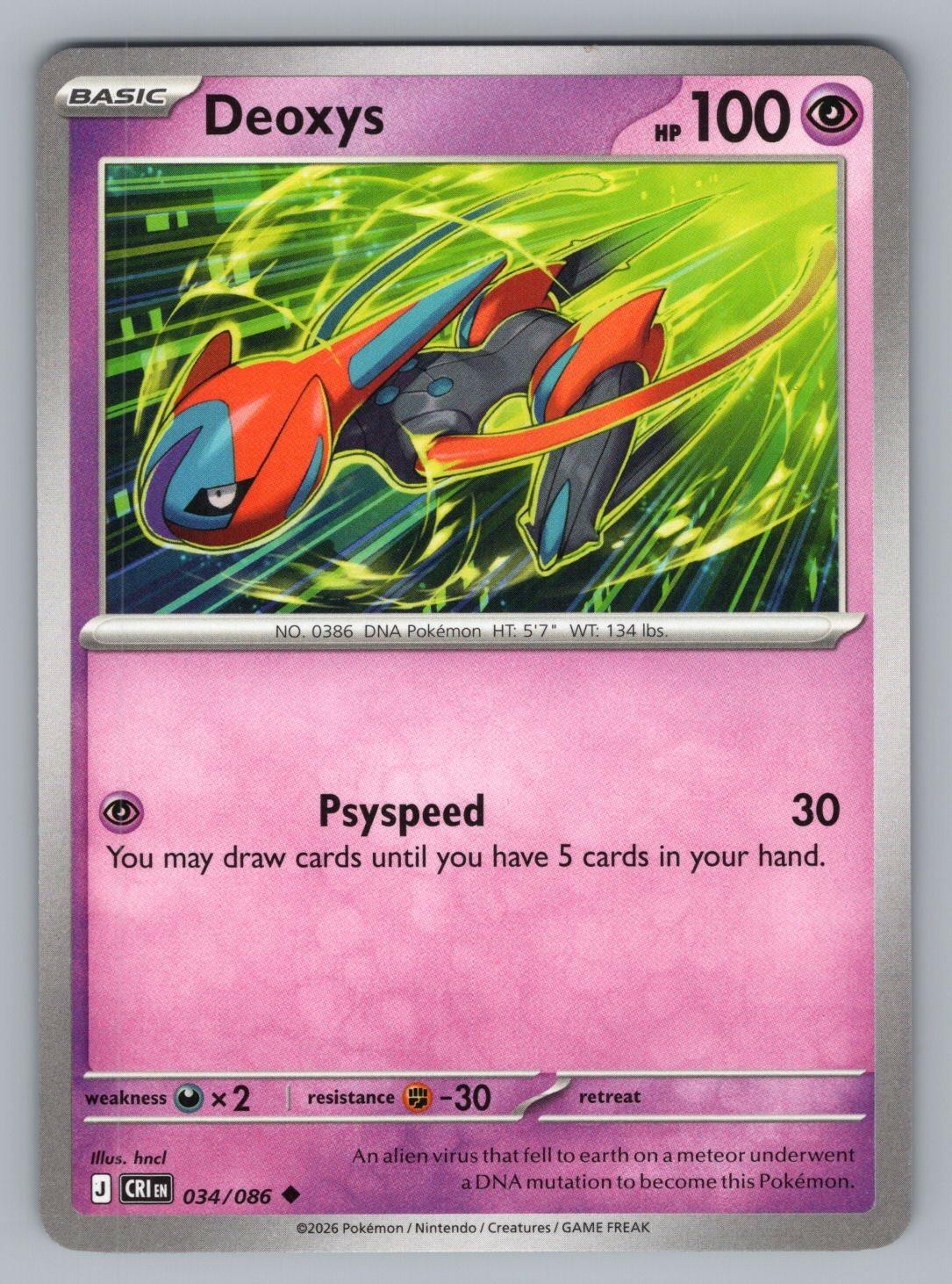 DEOXYS 034/086 UC POKEMON NM ME04 HNCL!)