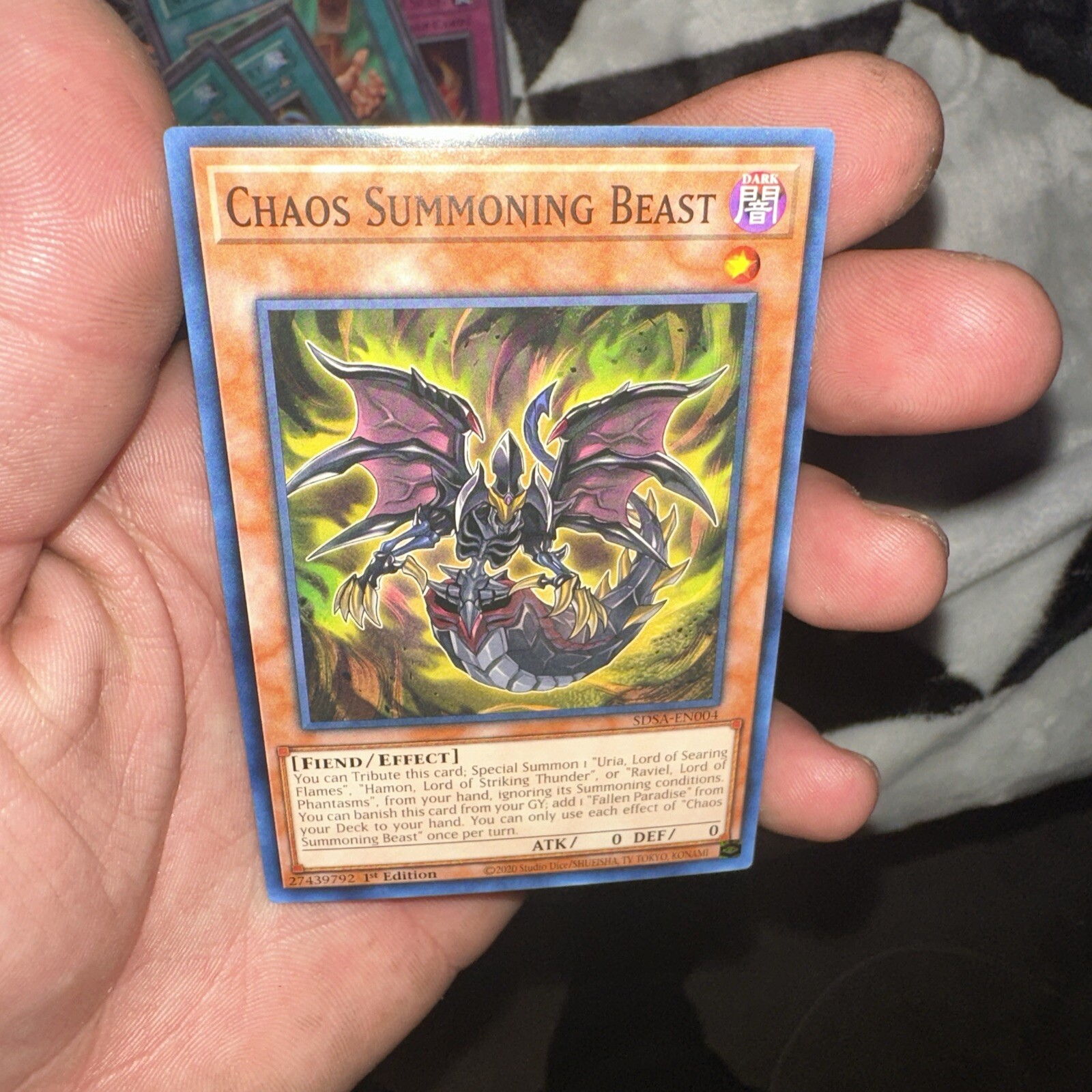 Chaos Summoning Beast – SDSA-EN004 – Common – 1st Edition x1 – Near Mint
