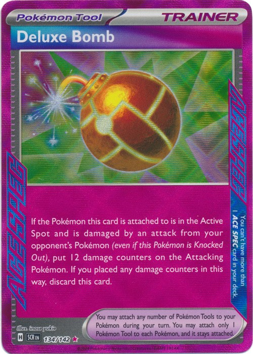 Holo Deluxe Bomb 134/142 ACE SPEC Rare SV07: Stellar Crown