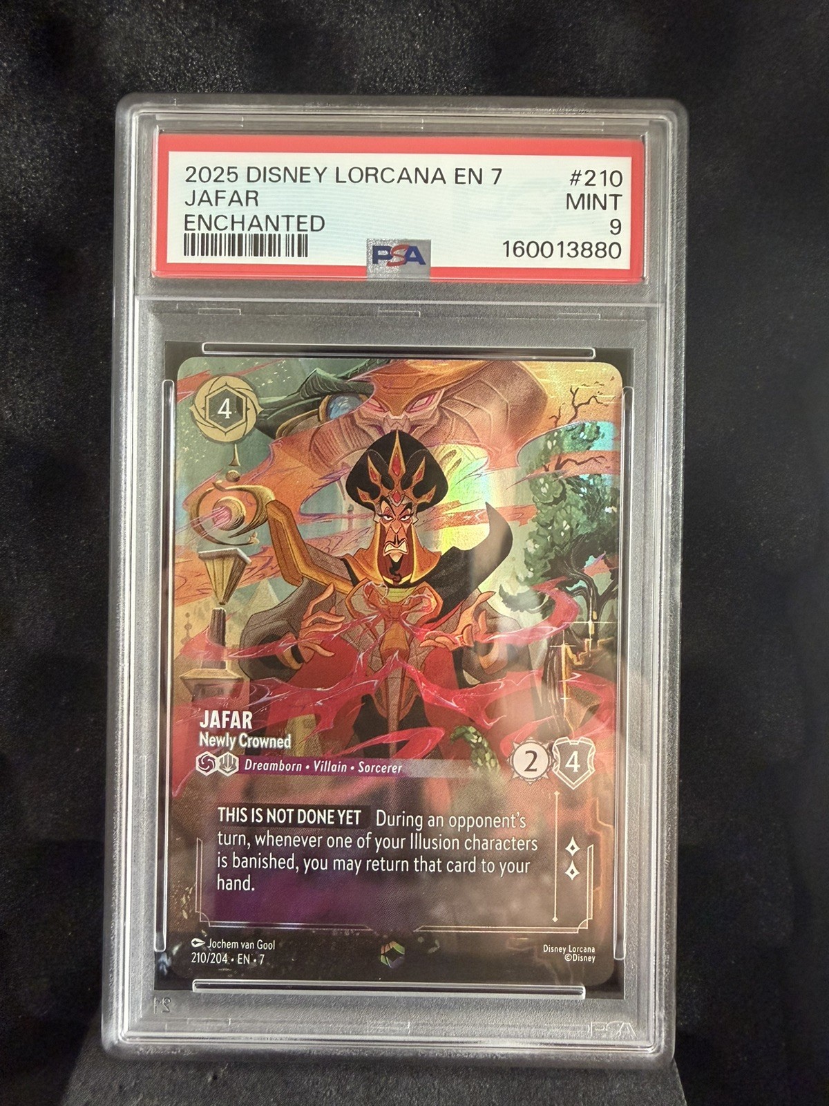Lorcana – Jafar, Newly Crowned (Enchanted) 210/204 – PSA 9
