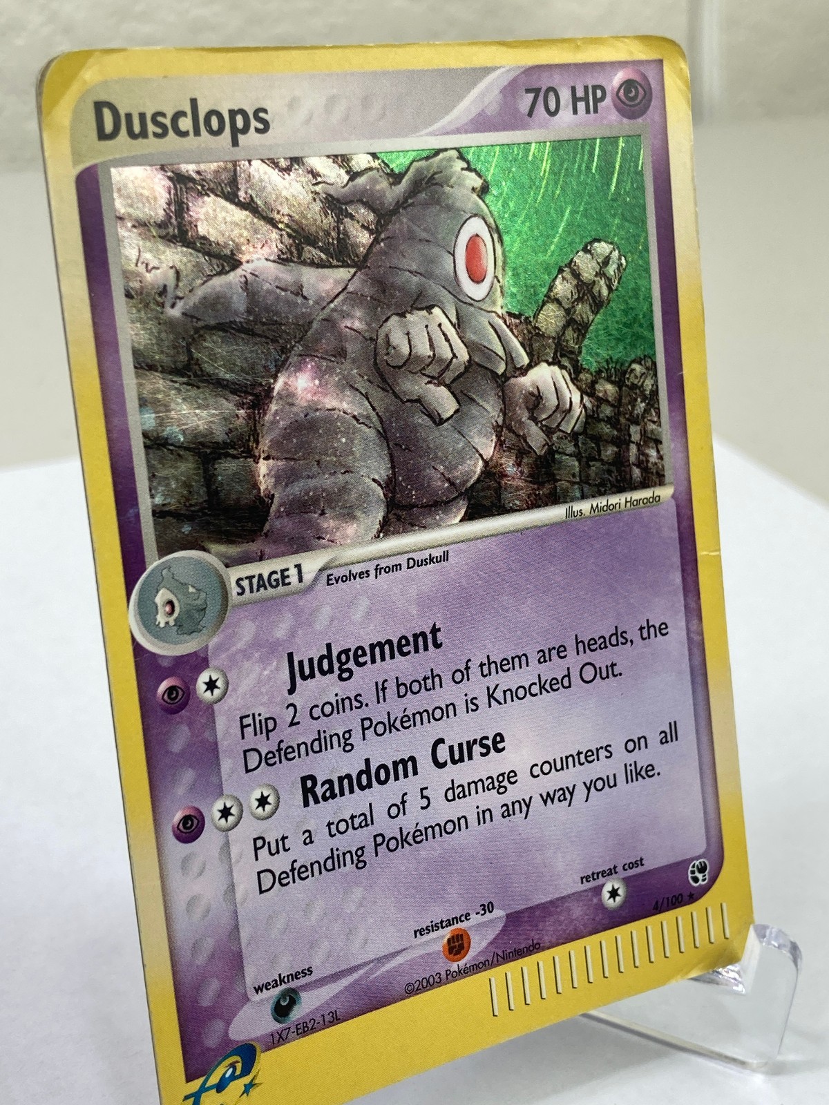 Dusclops 4/100 EX Sandstorm Holo Rare E-Reader Era – Heavily Played