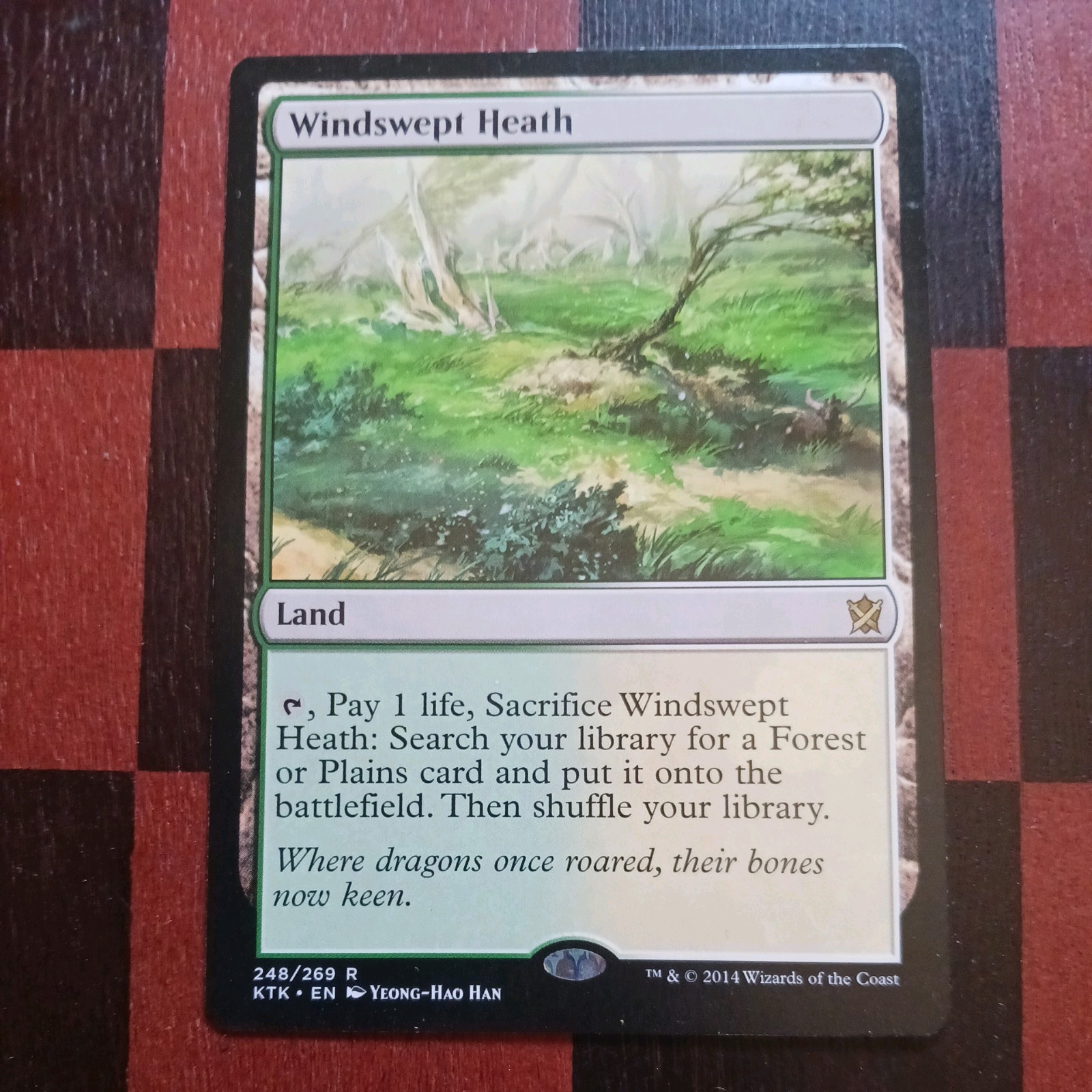 Mtg Windswept Heath LP/NM Khans of Tarkir Rare English #248/269 Fetch Land