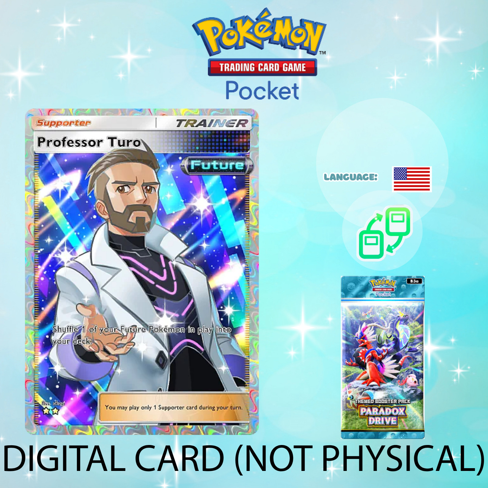 [DIGITAL] Pokemon TCG Pocket – Professor Turo Full Art Card (English)