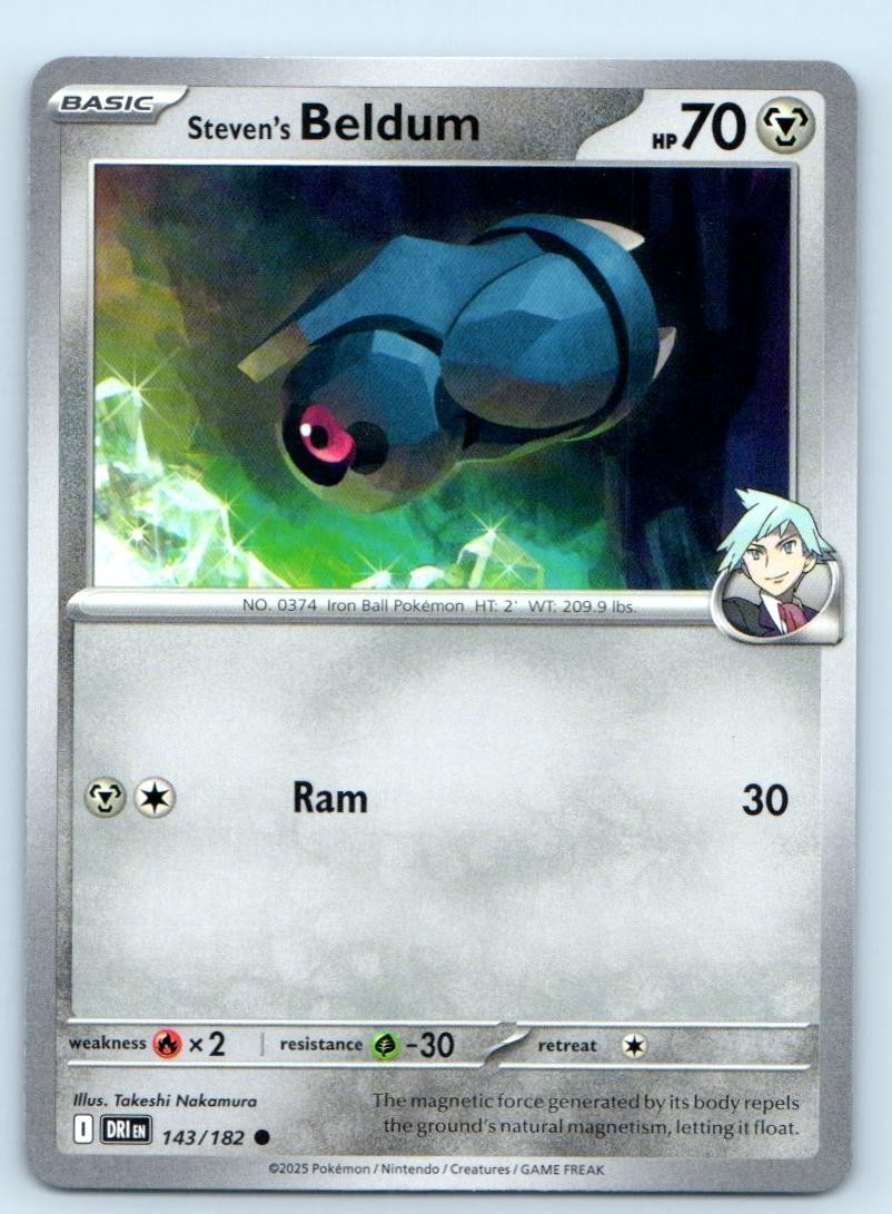 Steven’s Beldum 143/182 Common Destined Rivals Pokemon Near Mint