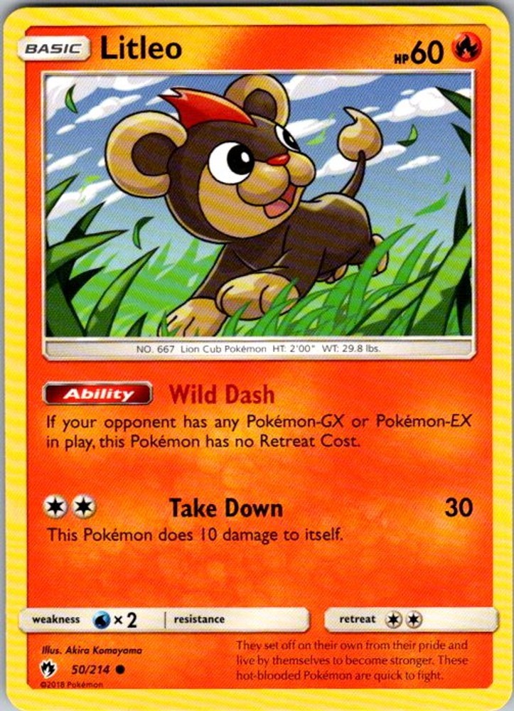Pokemon SM – Lost Thunder Litleo 50/214 NM