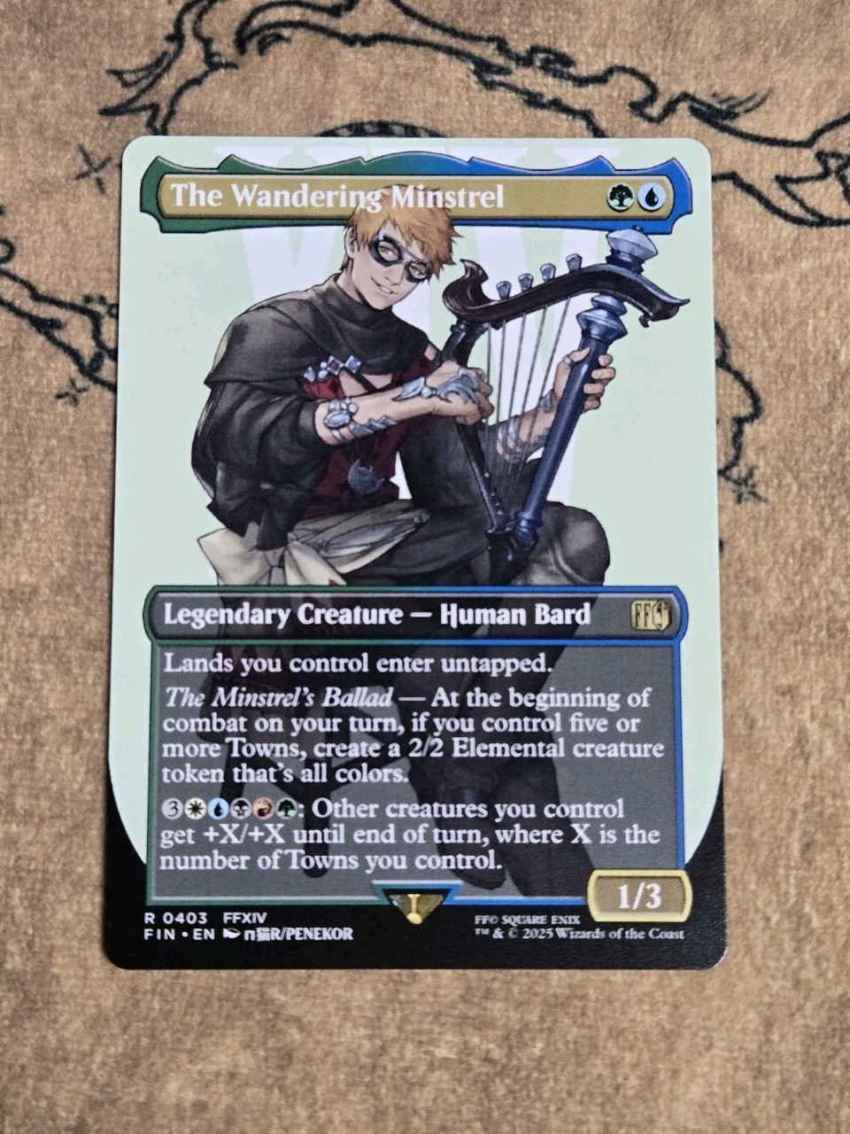 The Wandering Minstrel (Borderless) 403 Final Fantasy Non-Foil NM