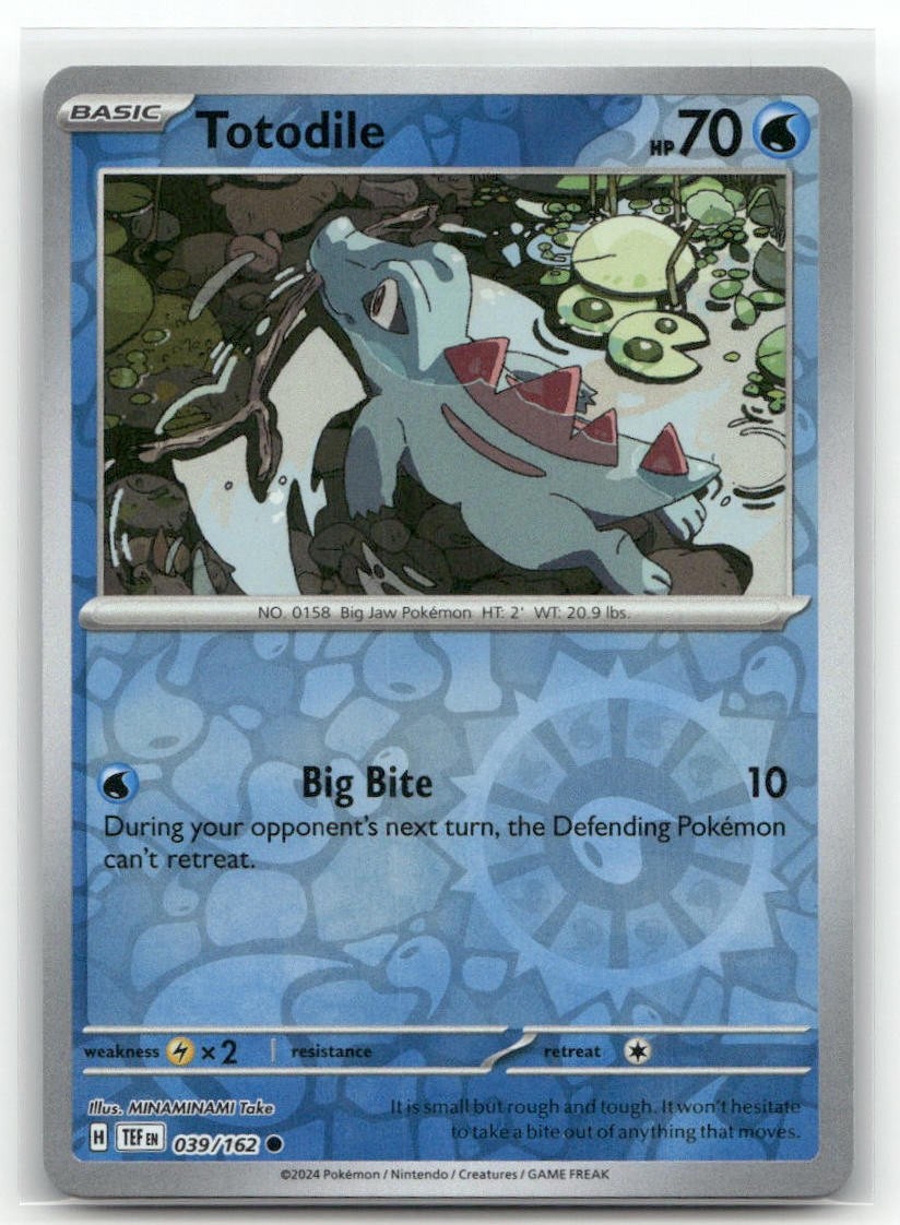 Totodile 039/162 Reverse Holo SV05: Temporal Forces Pokemon TCG