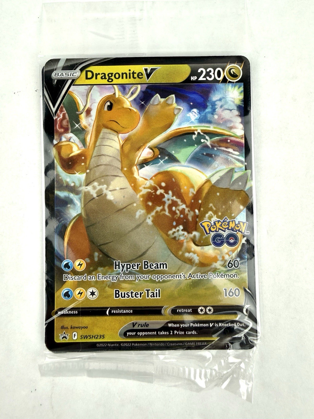 Dragonite V SWSH235 Sword & Shield Sealed Black Star Promo Holo