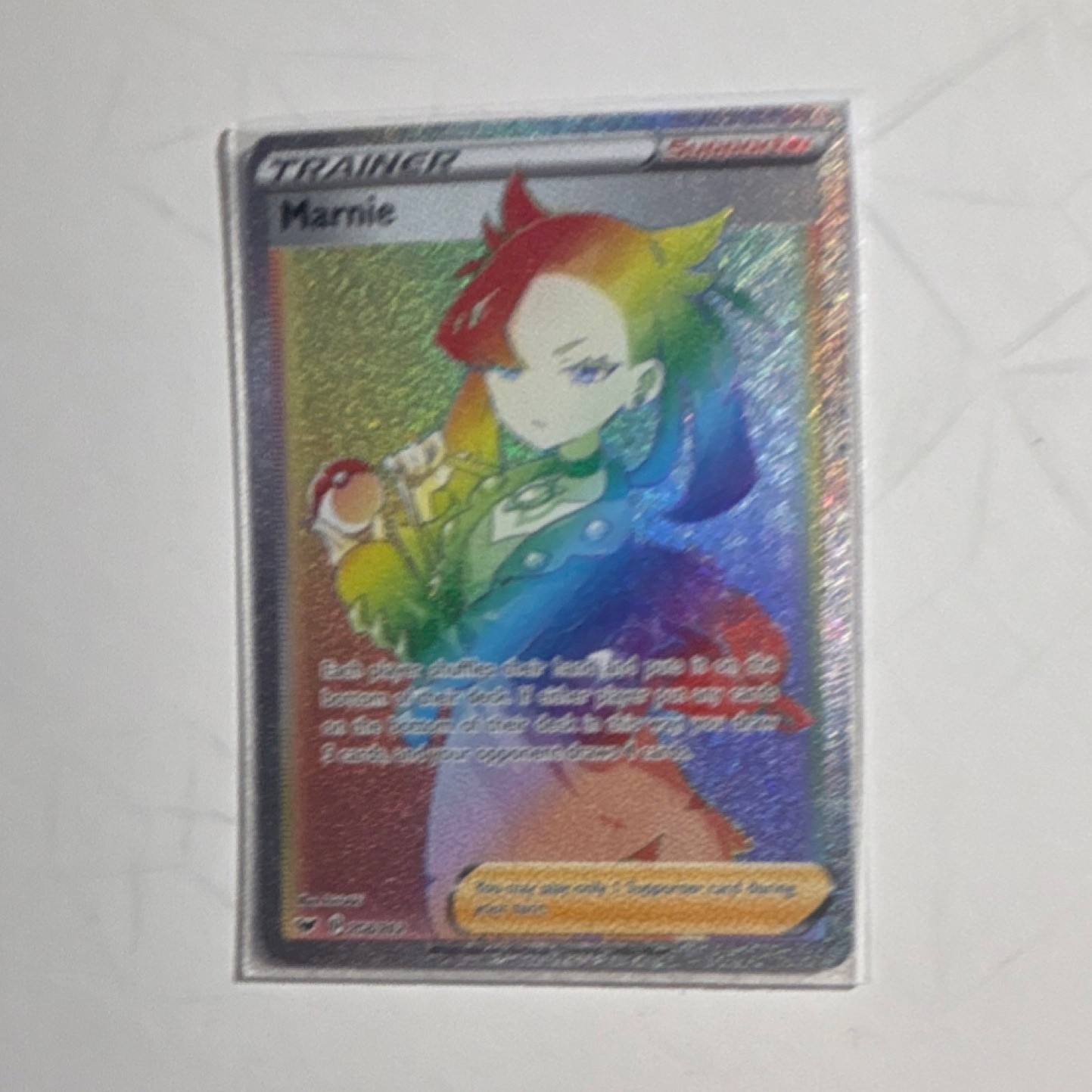 Pokémon TCG Marnie Trainer Full Art Secret Rare Holo 208/202 Sword & Shield
