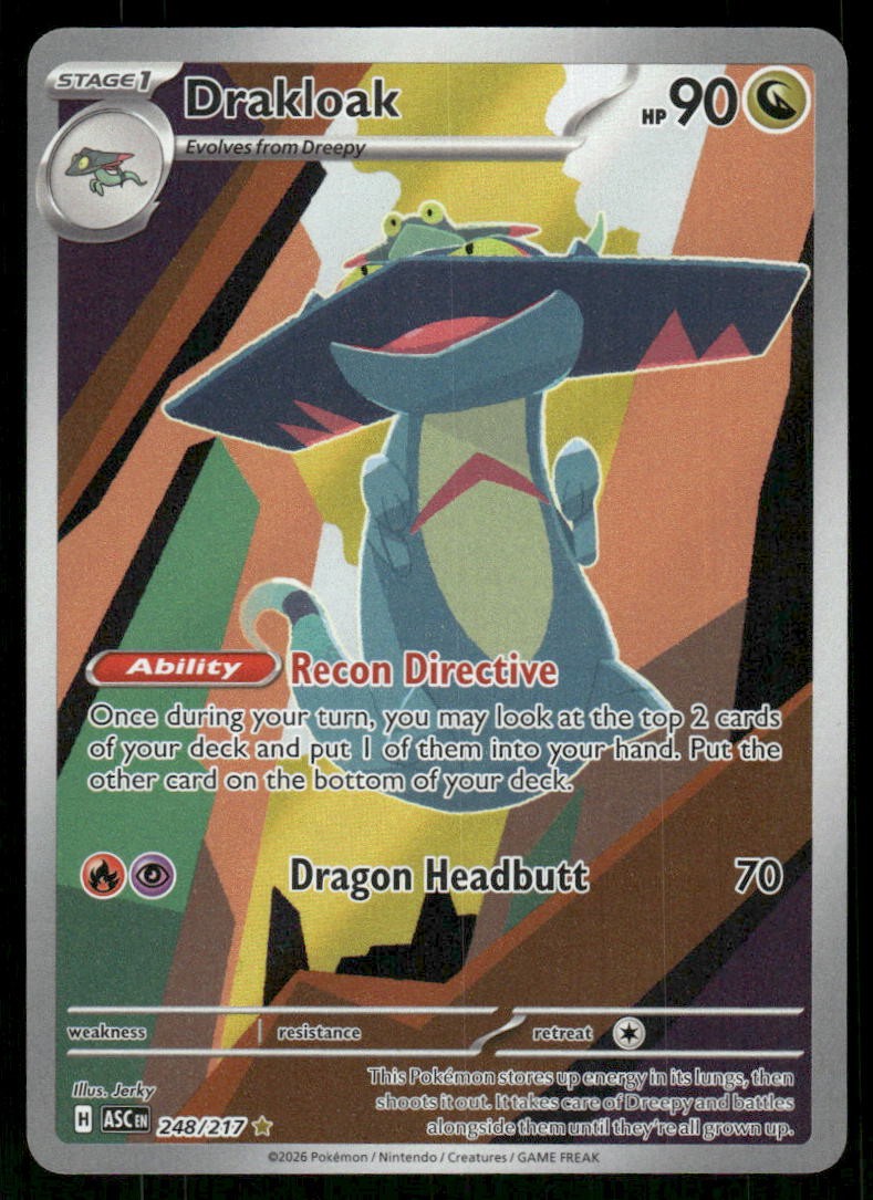 Drakloak 248/217 Illustration Rare Ascended Heroes Pokemon Holo Near Mint