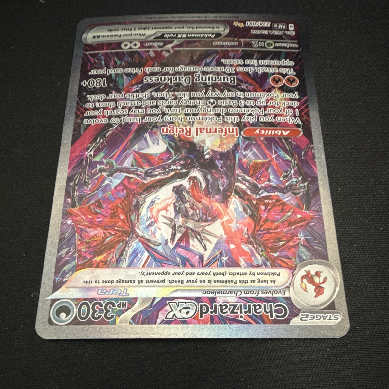 Pokémon TCG- Charizard ex Tera 234/091 Hyper Rare Holo ENG 2024 HP330