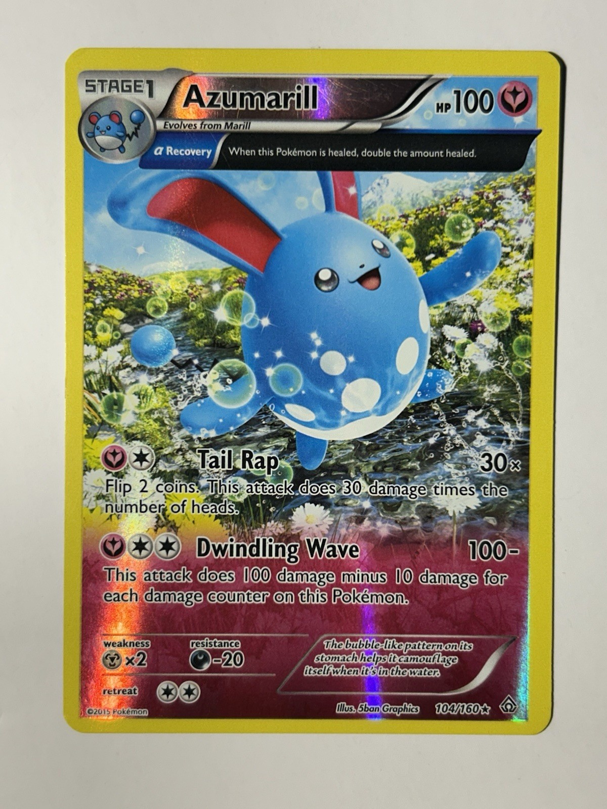 Azumarill 104/160 ~ Rare Holo ~ Primal Clash Pokemon Card
