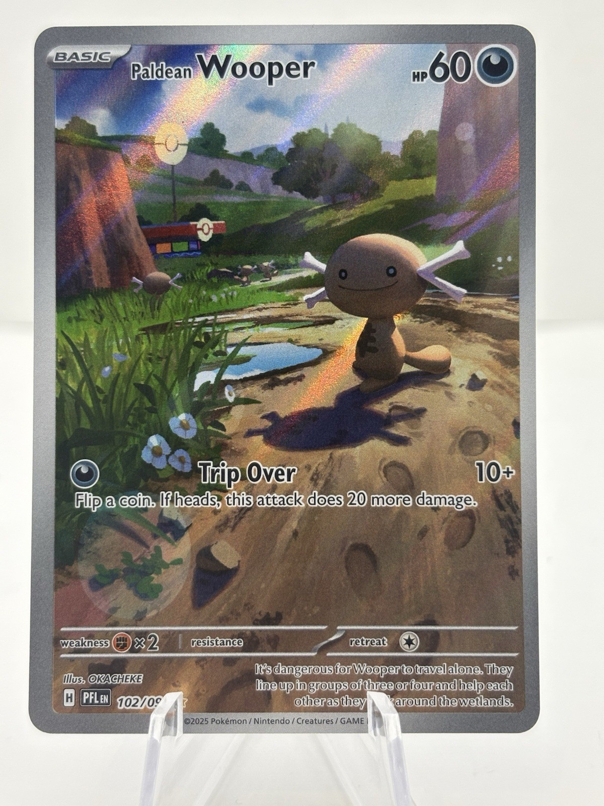 2025 Pokemon Phantasmal Flames Paldean Wooper Illustration Rare #102/094