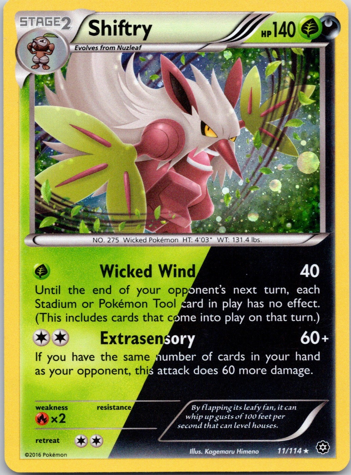 Shiftry Holo Rare XY – Steam Siege 11/114 NM